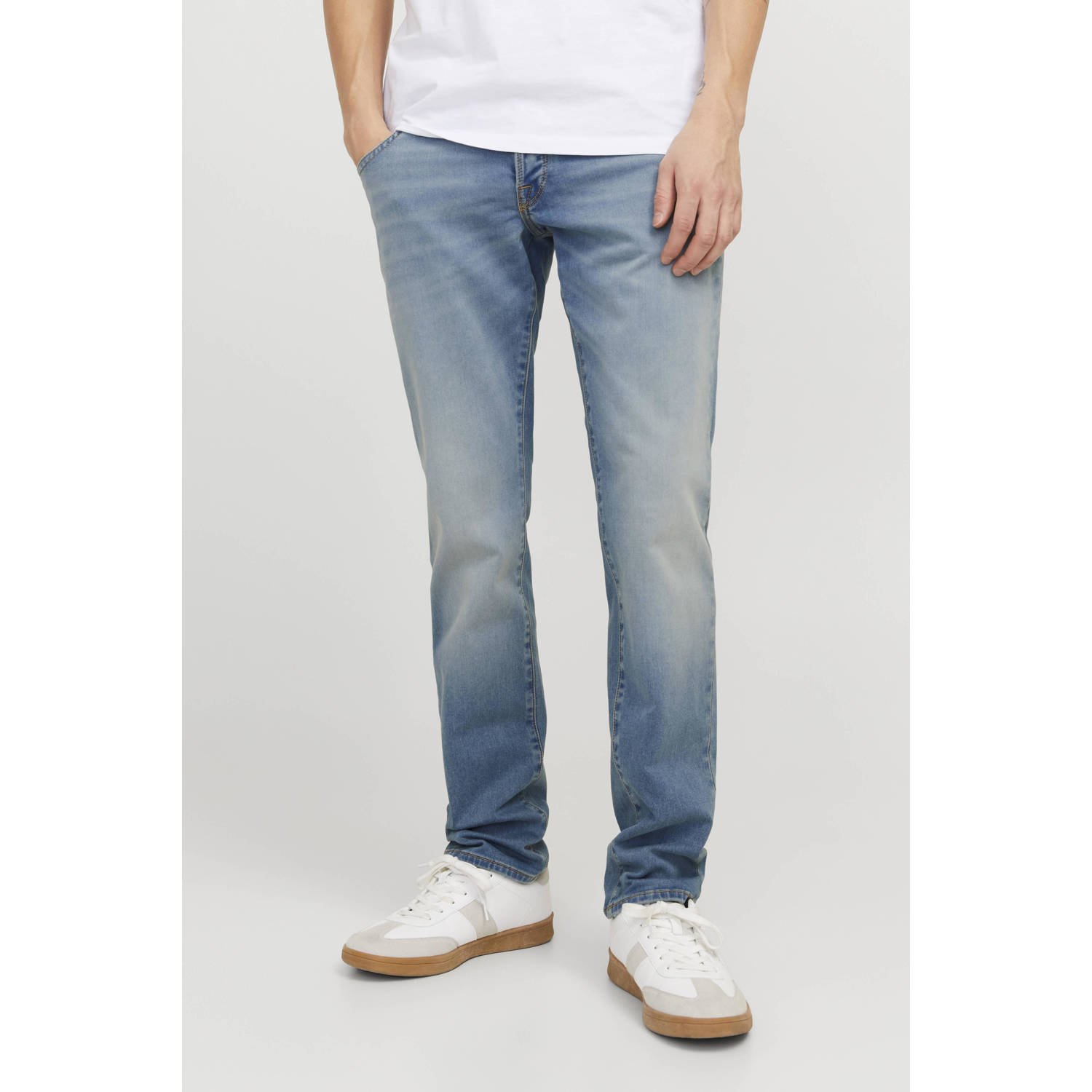 JACK & JONES JEANS INTELLIGENCE JJIMIKE JJFOX tapered jeans blue denim