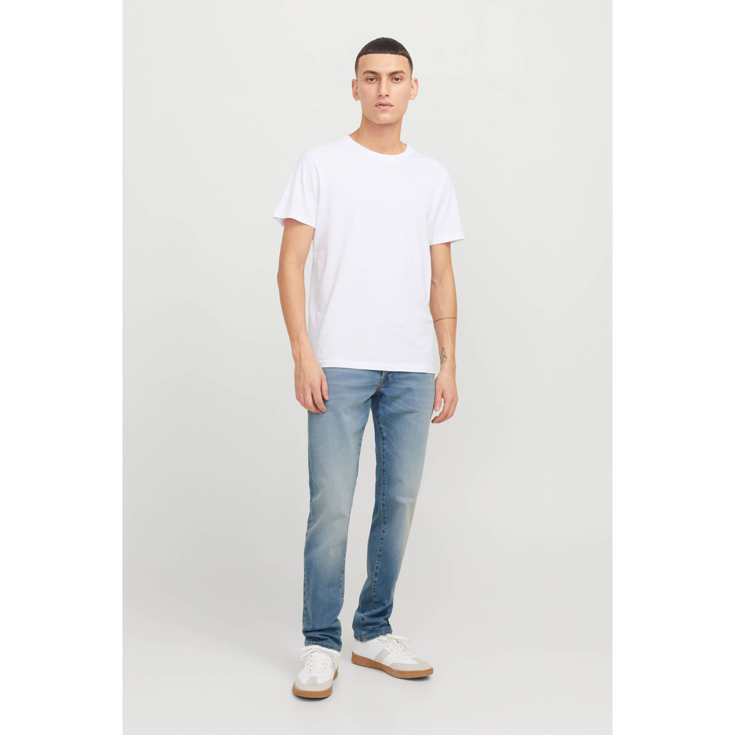 JACK & JONES JEANS INTELLIGENCE JJIMIKE JJFOX tapered jeans blue denim