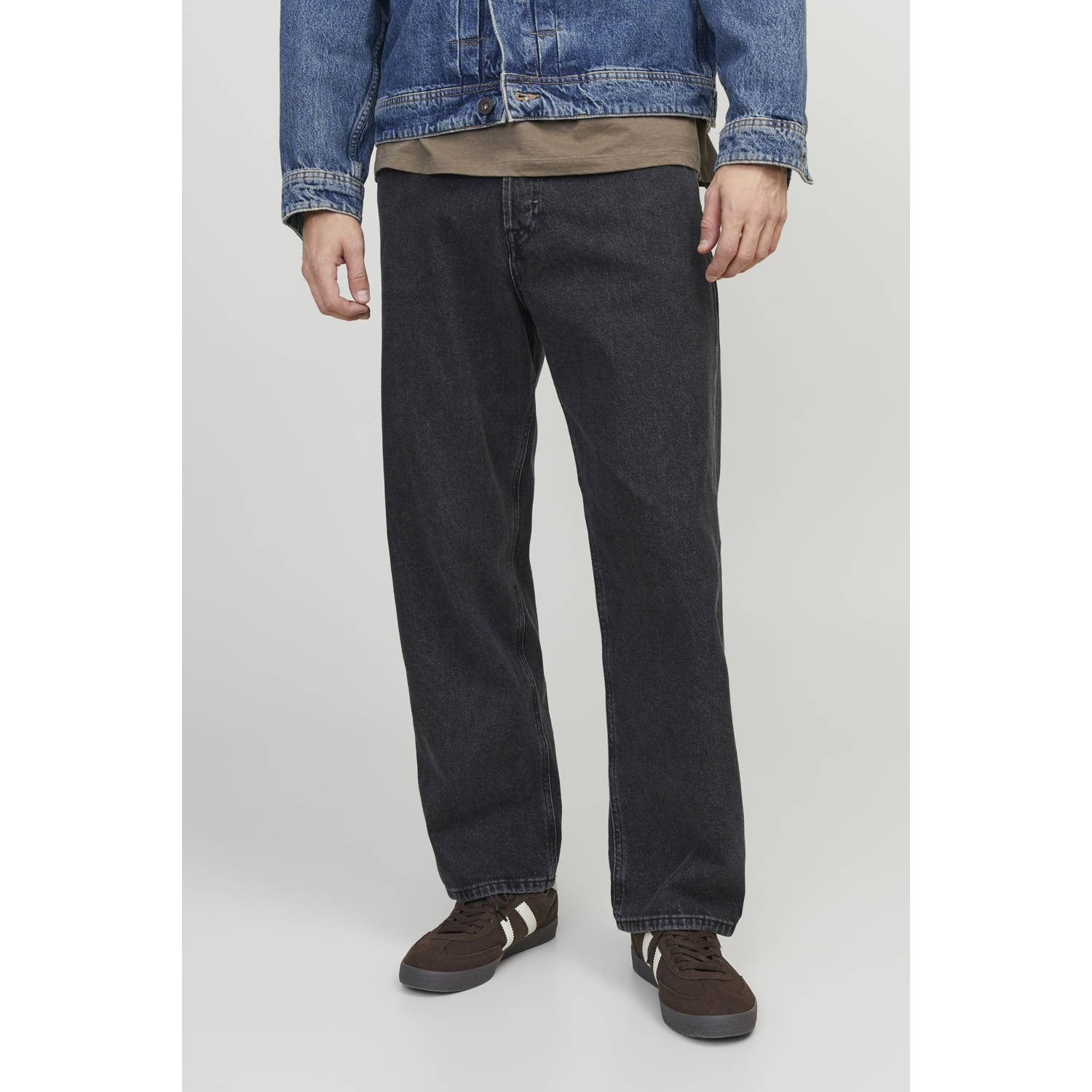 JACK & JONES JEANS INTELLIGENCE JJIALEX loose fit jeans black denim