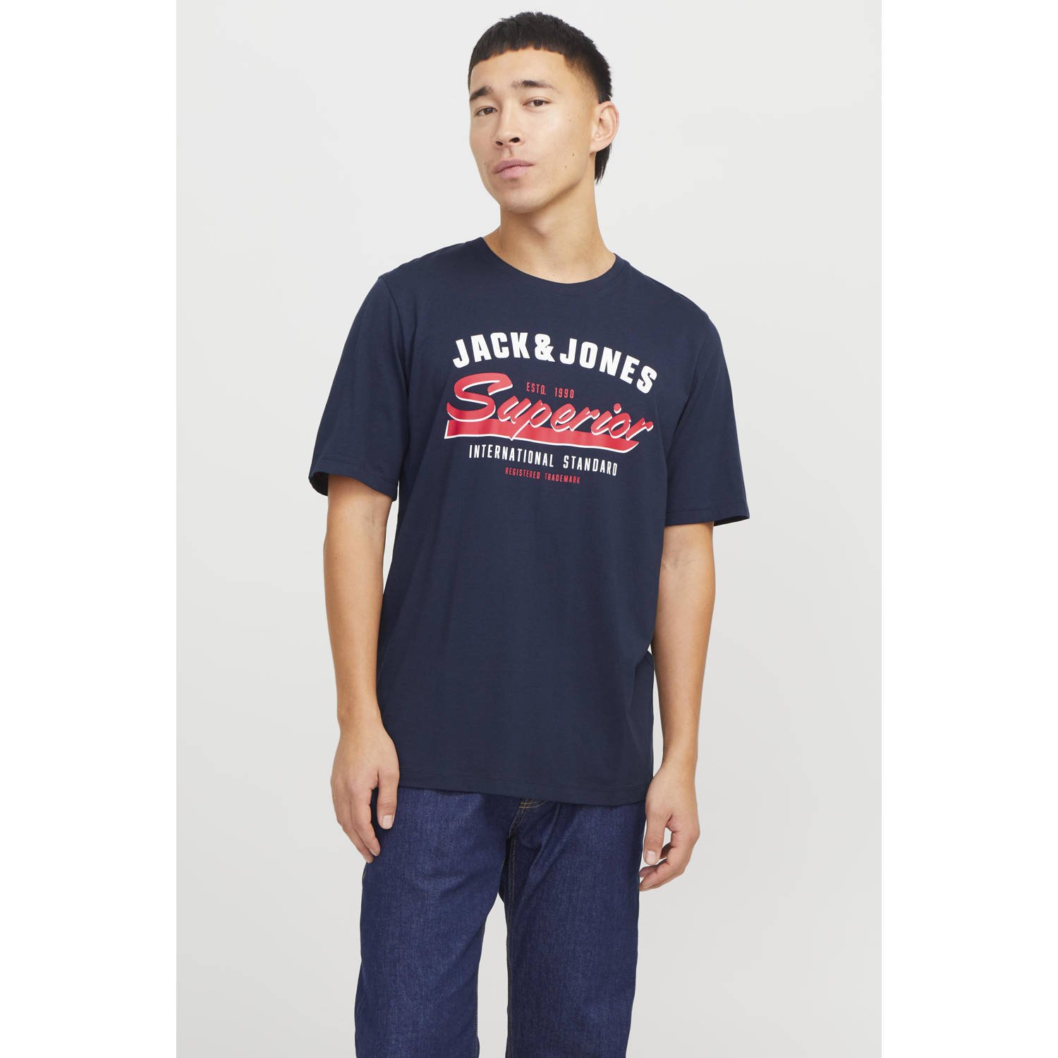 JACK & JONES ESSENTIALS T-shirt donkerblauw