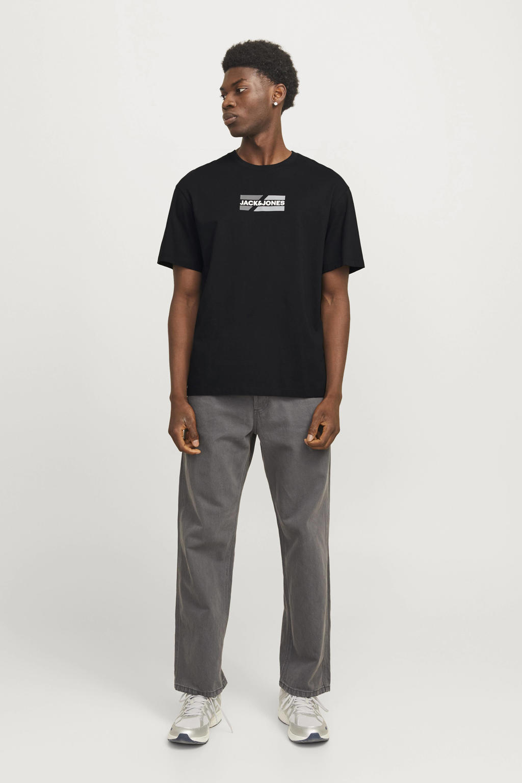 JACK & JONES ESSENTIALS regular T-shirt zwart