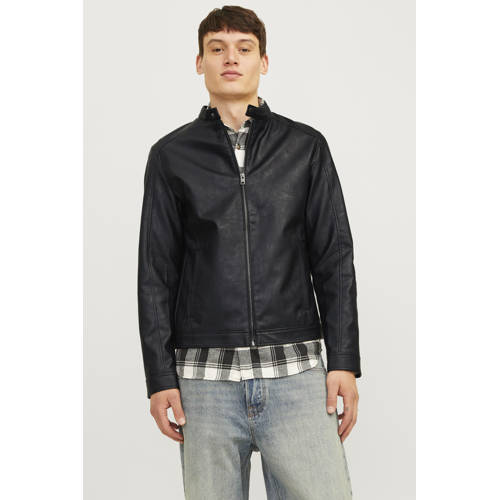 JACK & JONES ESSENTIALS bikerjack zwart afbeelding