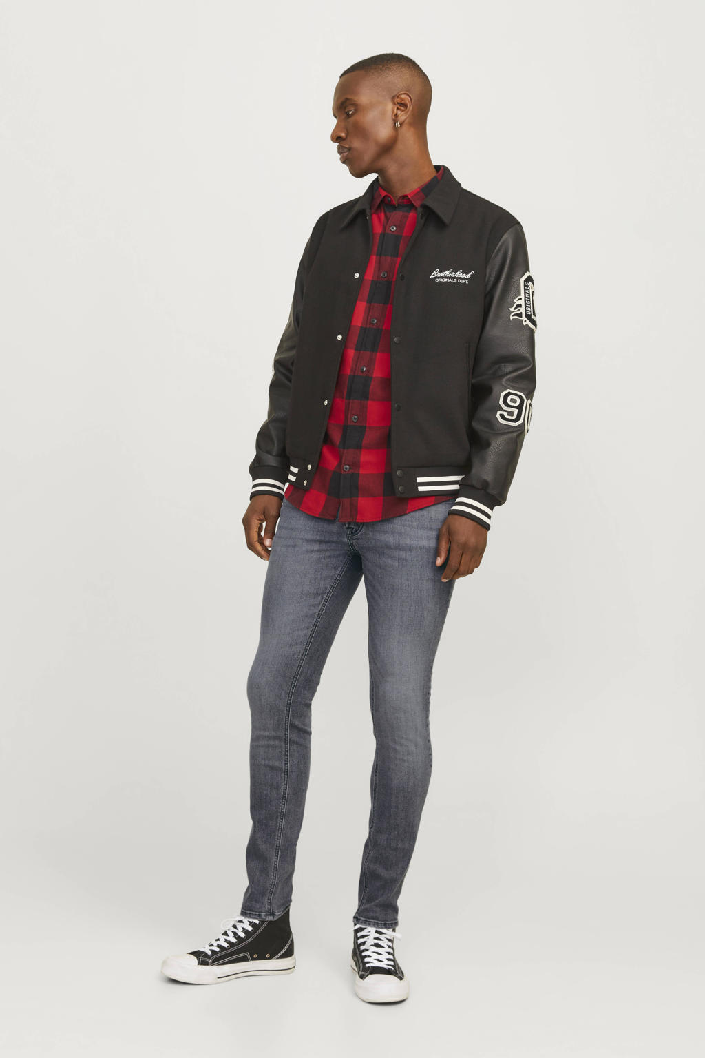 JACK & JONES JEANS INTELLIGENCE JJILIAM skinny jeans black denim
