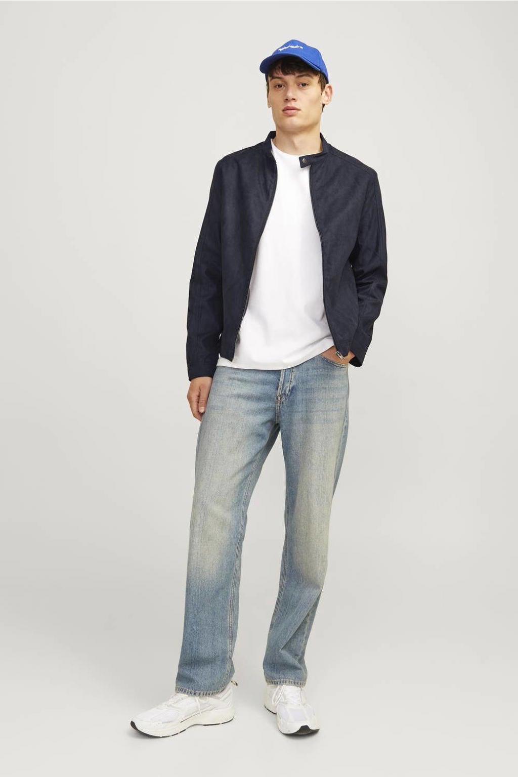 JACK & JONES ESSENTIALS suèdelook jas zwart