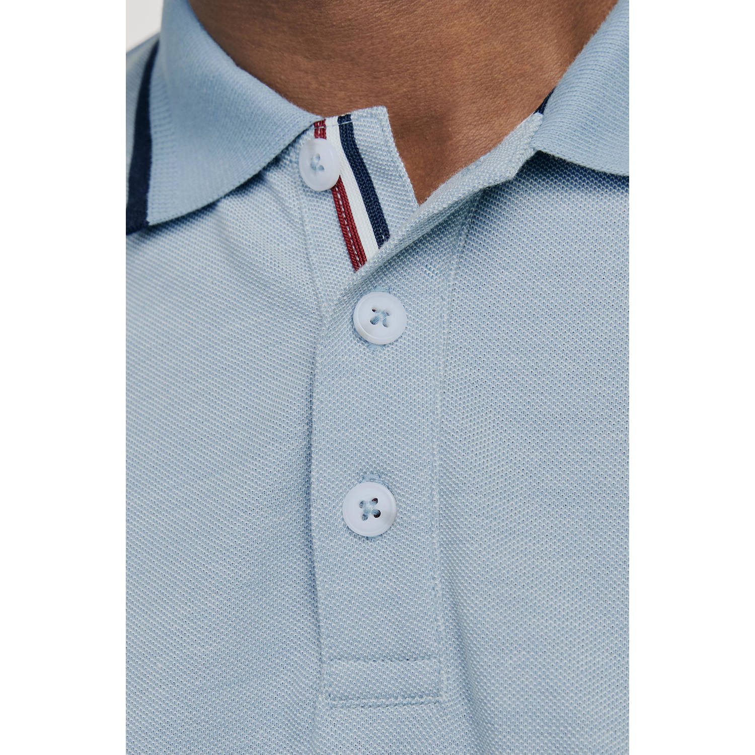 JACK & JONES PREMIUM regular polo lichtblauw