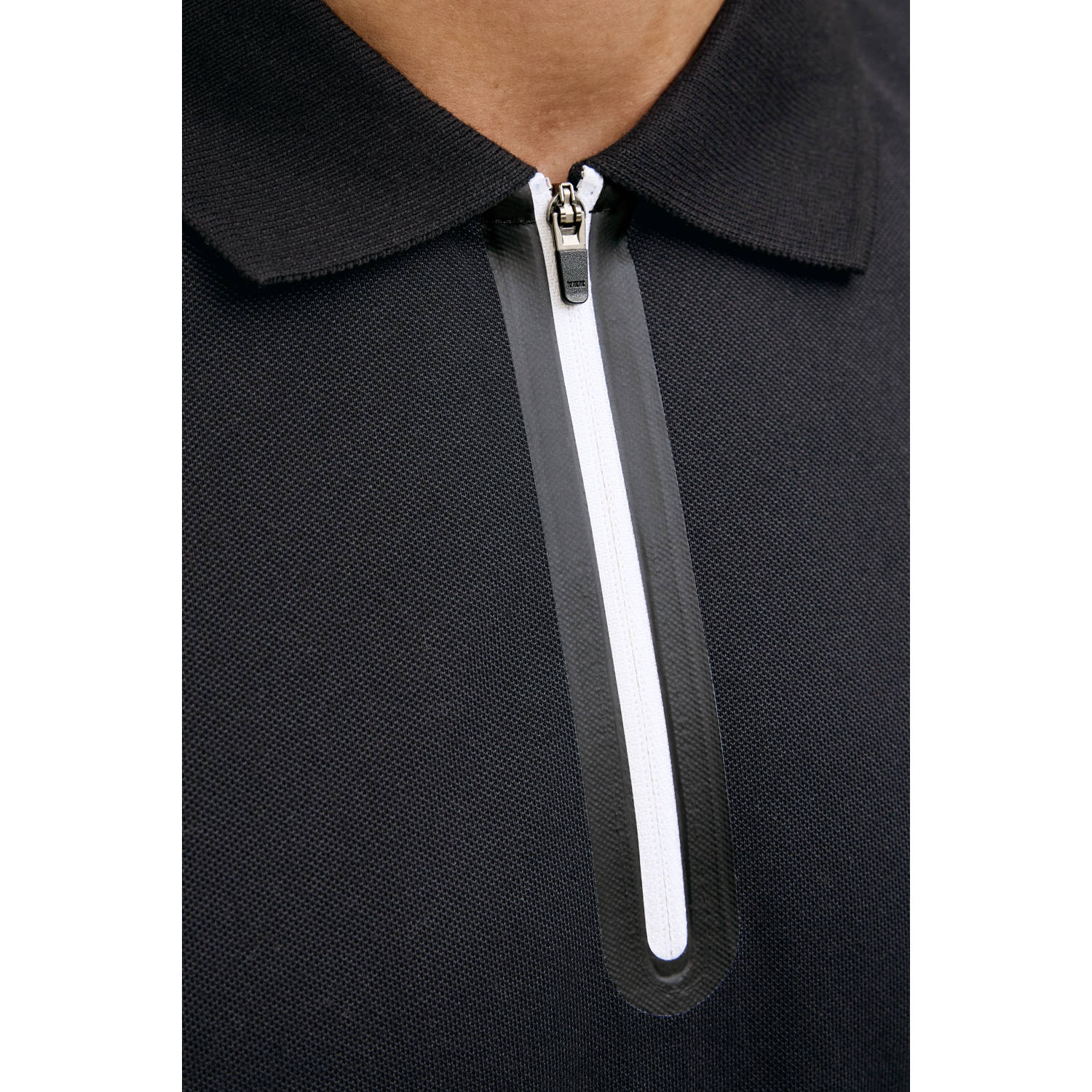 JACK & JONES CORE regular polo zwart