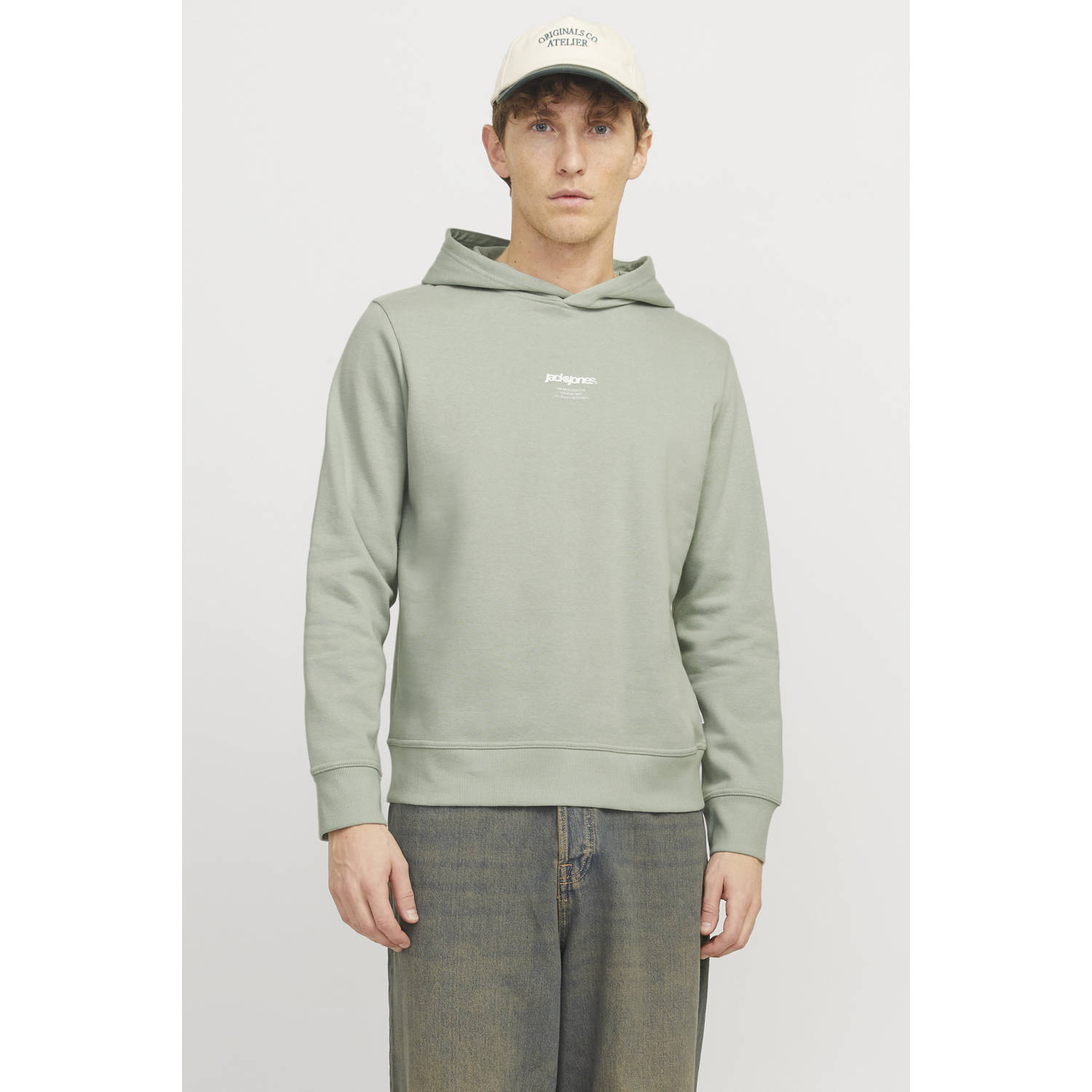 JACK & JONES CORE hoodie lichtgroen