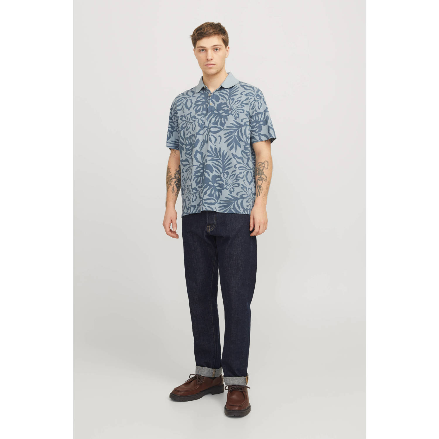 JACK & JONES PREMIUM regular polo blauw