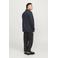 JACK & JONES PREMIUM linnen comfort fit overshirt donkerblauw