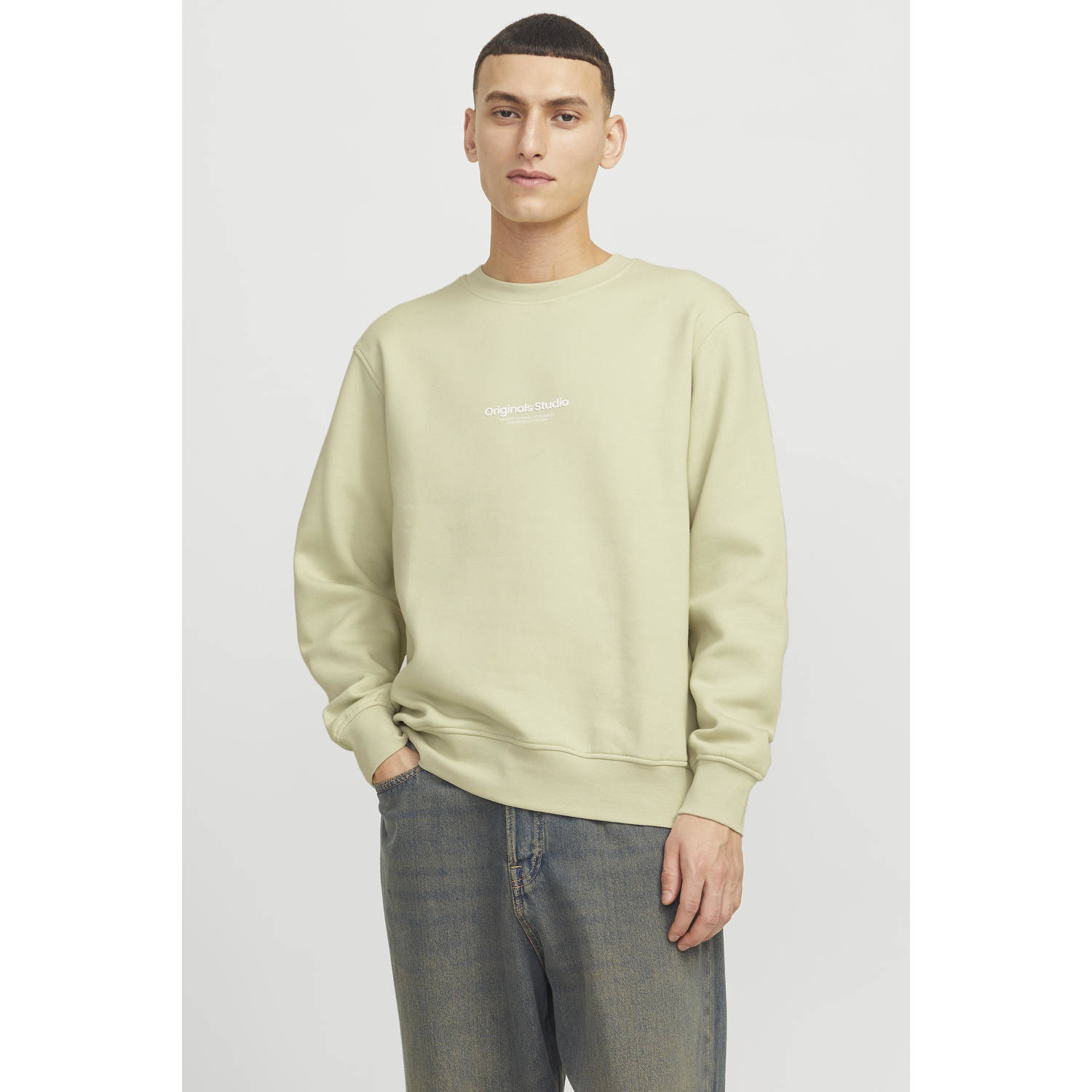 JACK & JONES ORIGINALS sweater lichtgroen