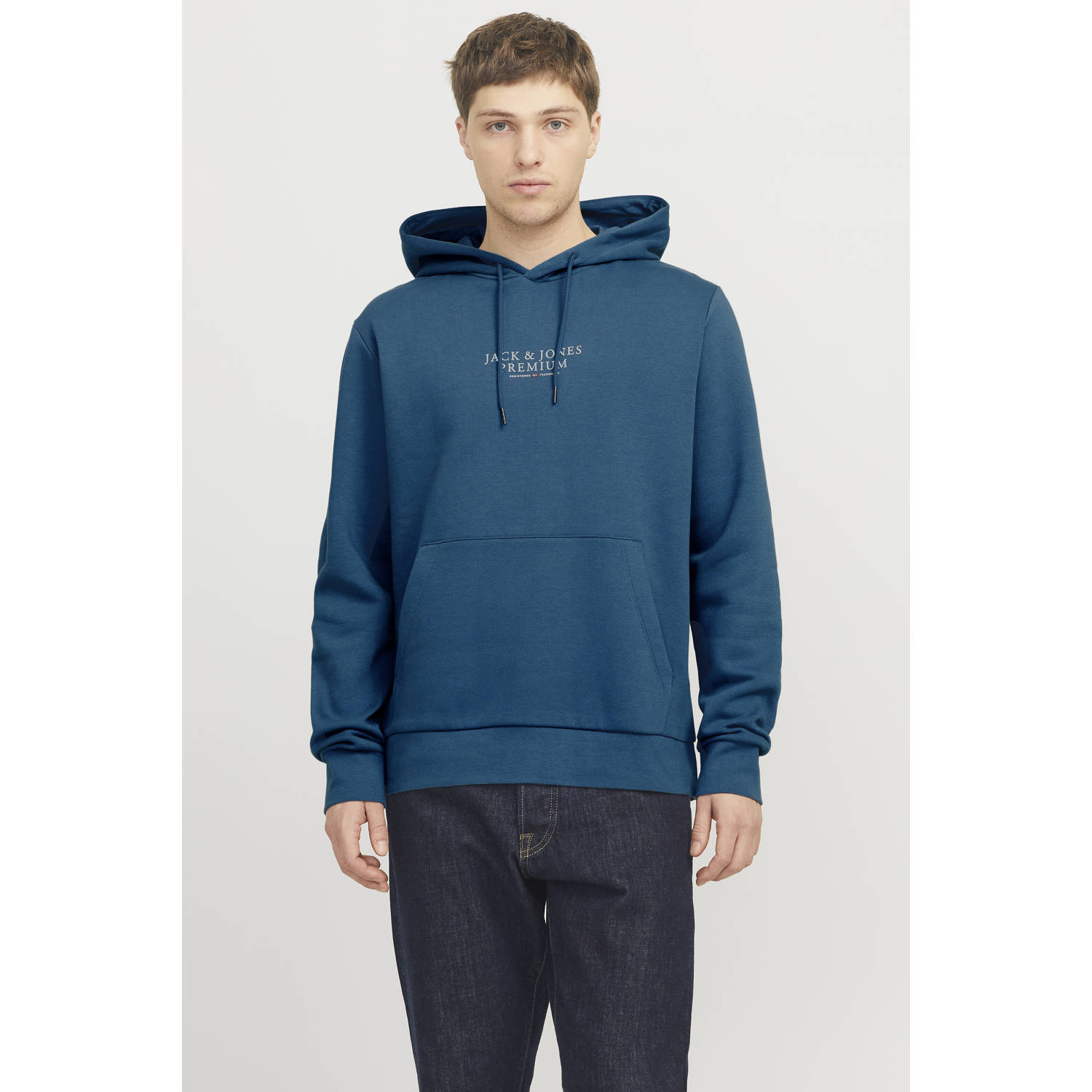 JACK & JONES PREMIUM hoodie blauw