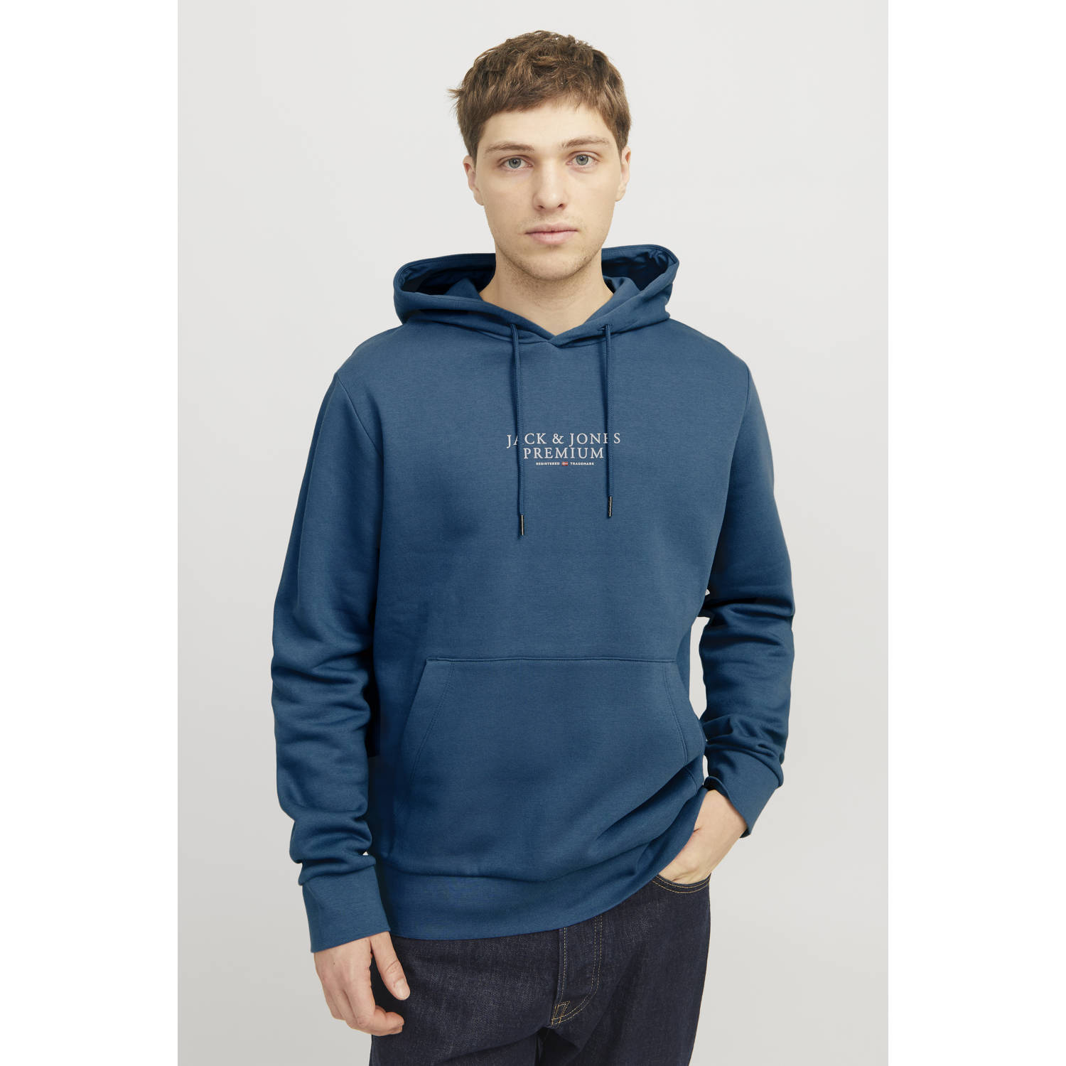 JACK & JONES PREMIUM hoodie blauw