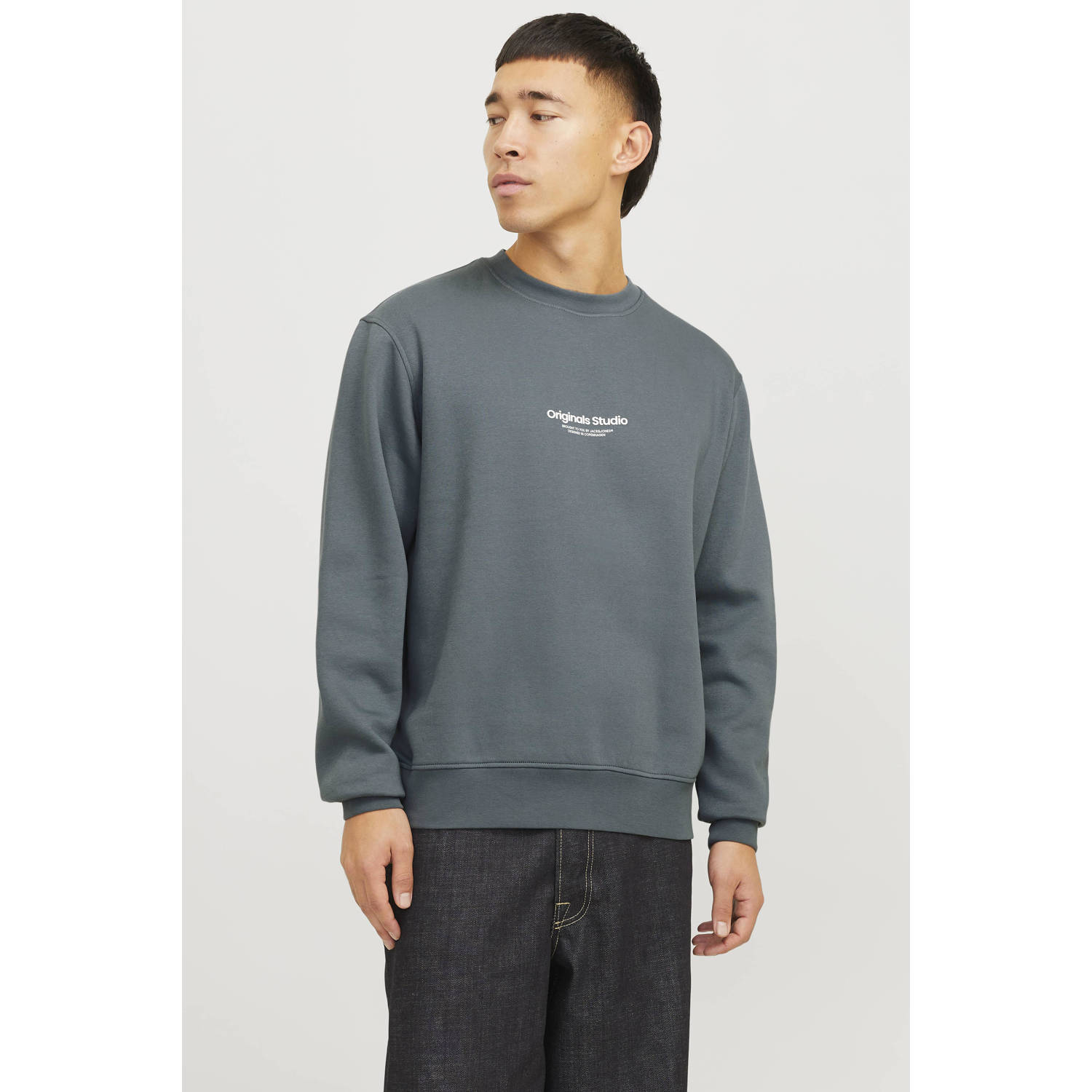 JACK & JONES ORIGINALS sweater grijs