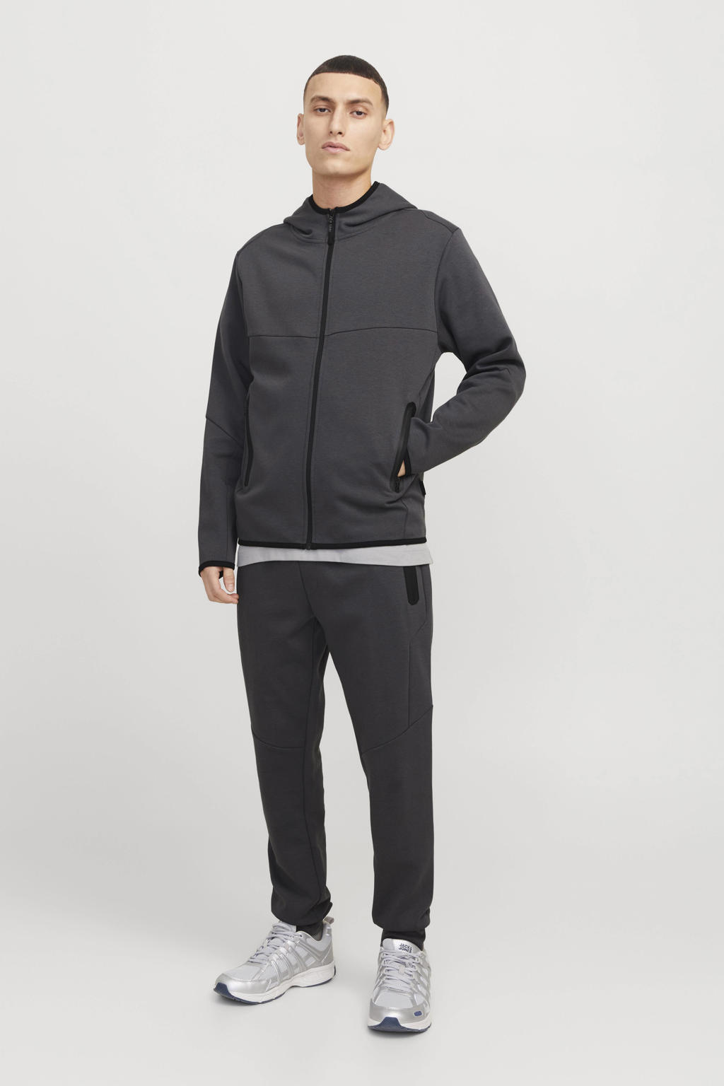 JACK & JONES CORE sweatvest antraciet