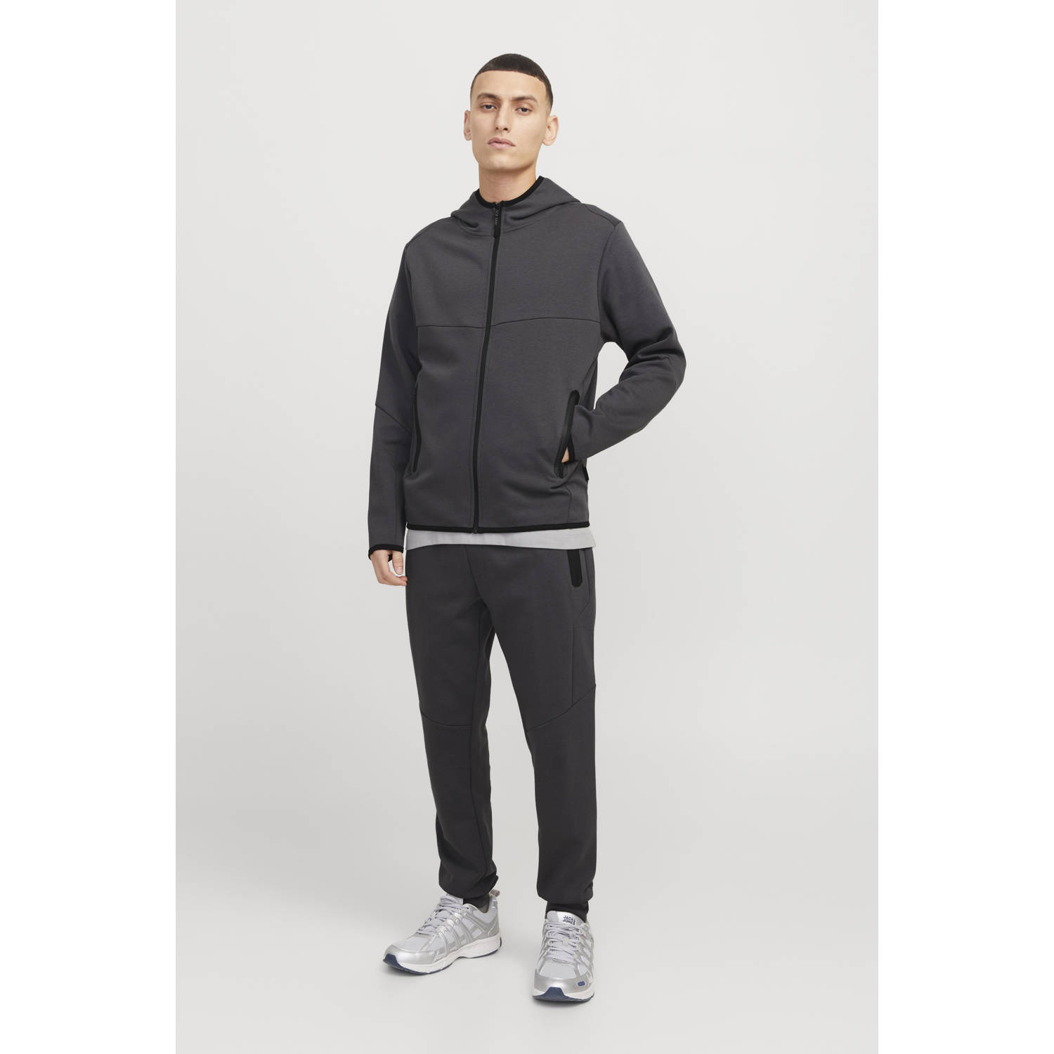 JACK & JONES CORE sweatvest antraciet