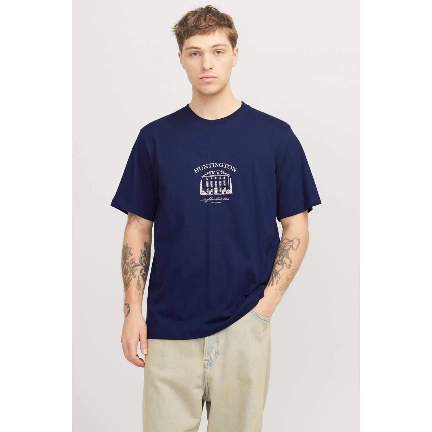 JACK & JONES ORIGINALS T-shirt donkerblauw