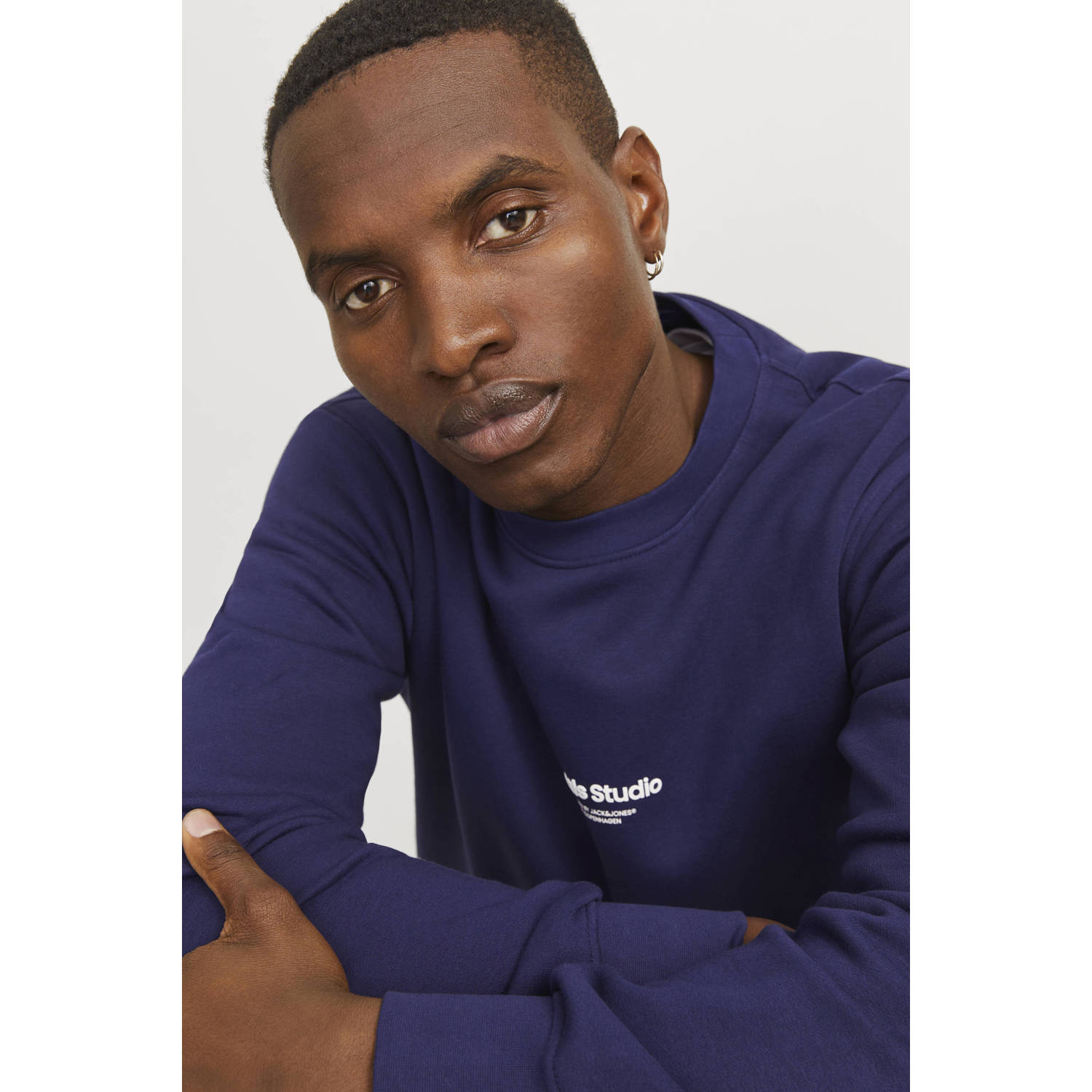 JACK & JONES ORIGINALS sweater donkerblauw