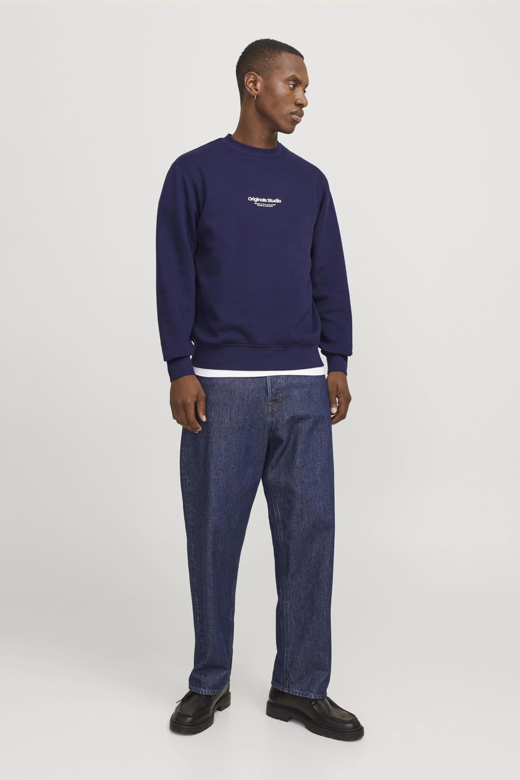 JACK & JONES ORIGINALS sweater donkerblauw