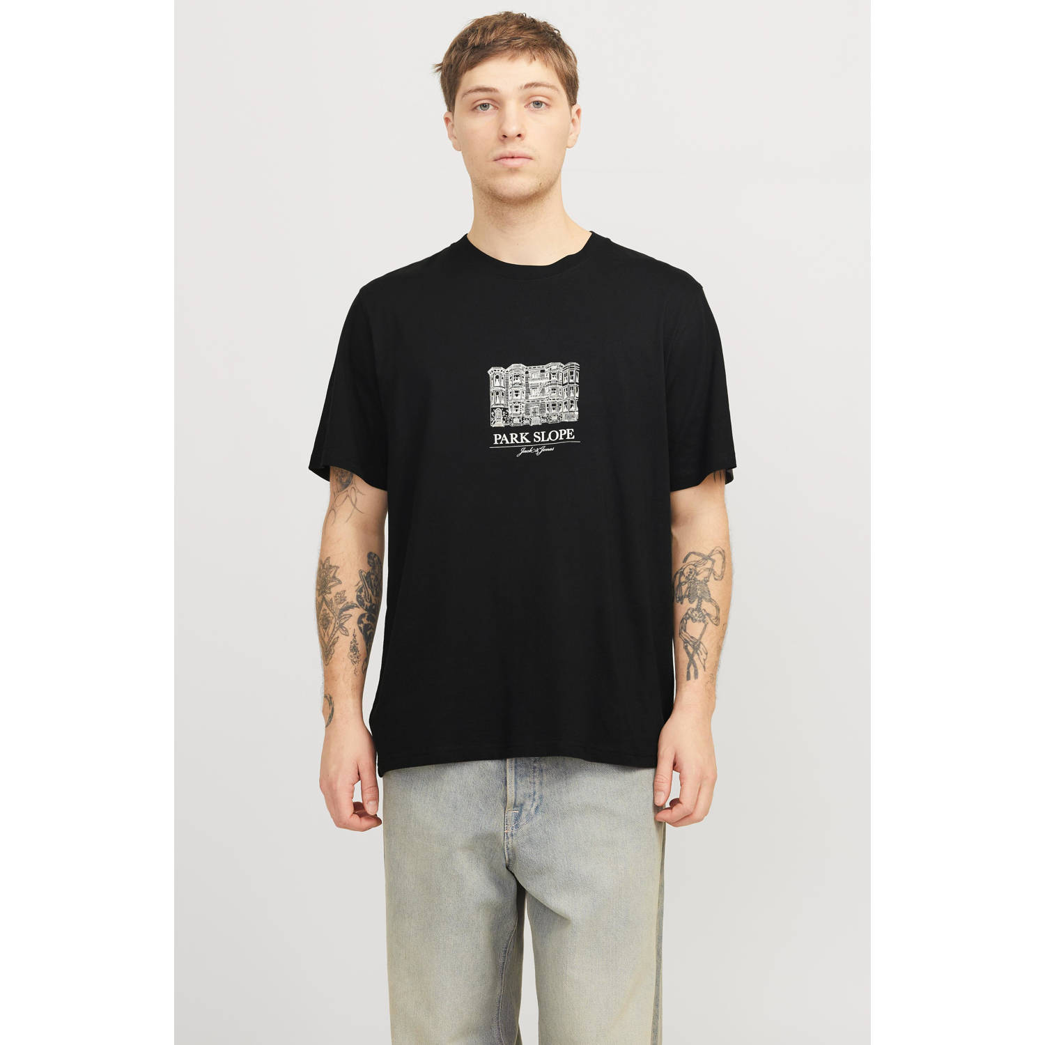 JACK & JONES ORIGINALS t-shirt zwart