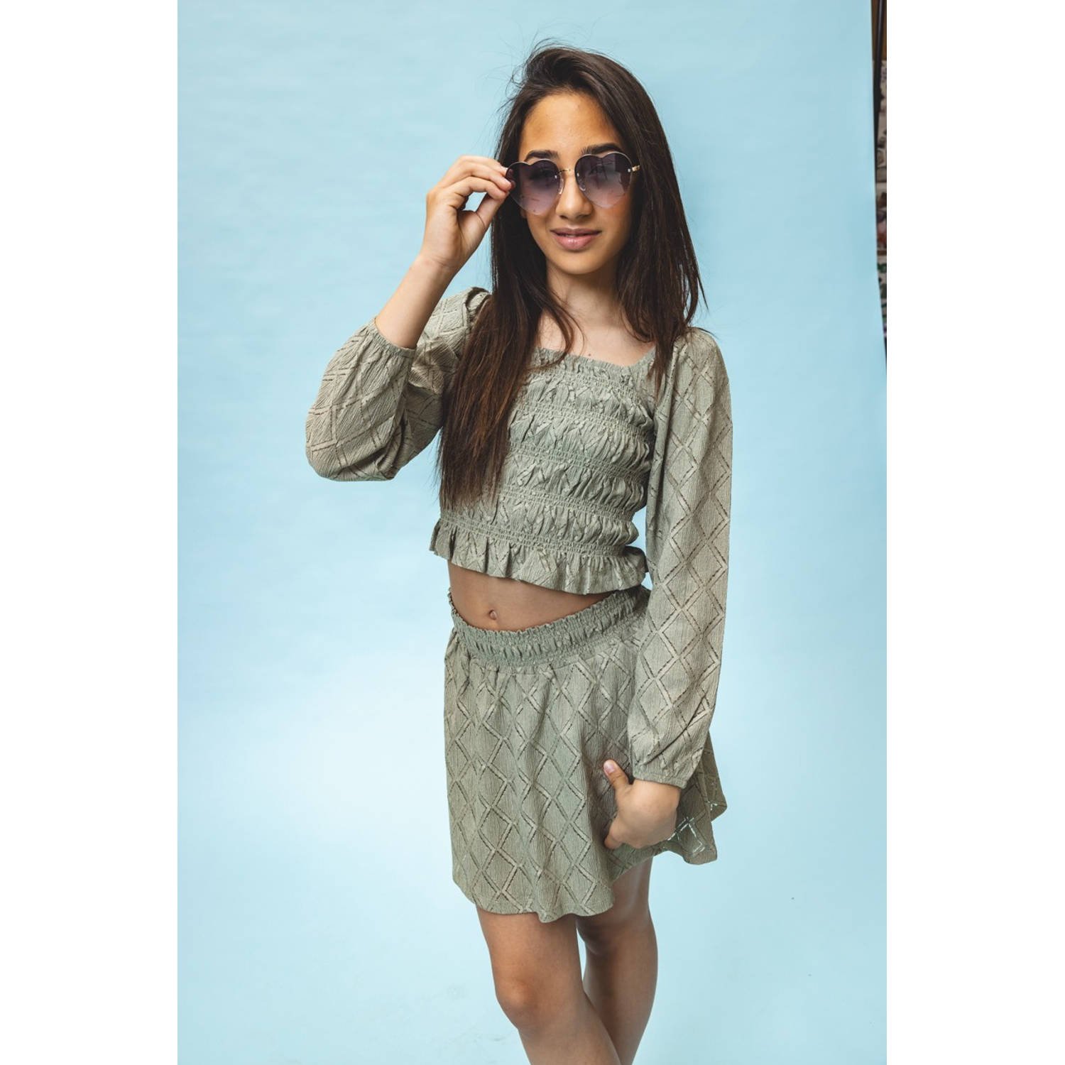 LOOXS 10sixteen korte rok groen