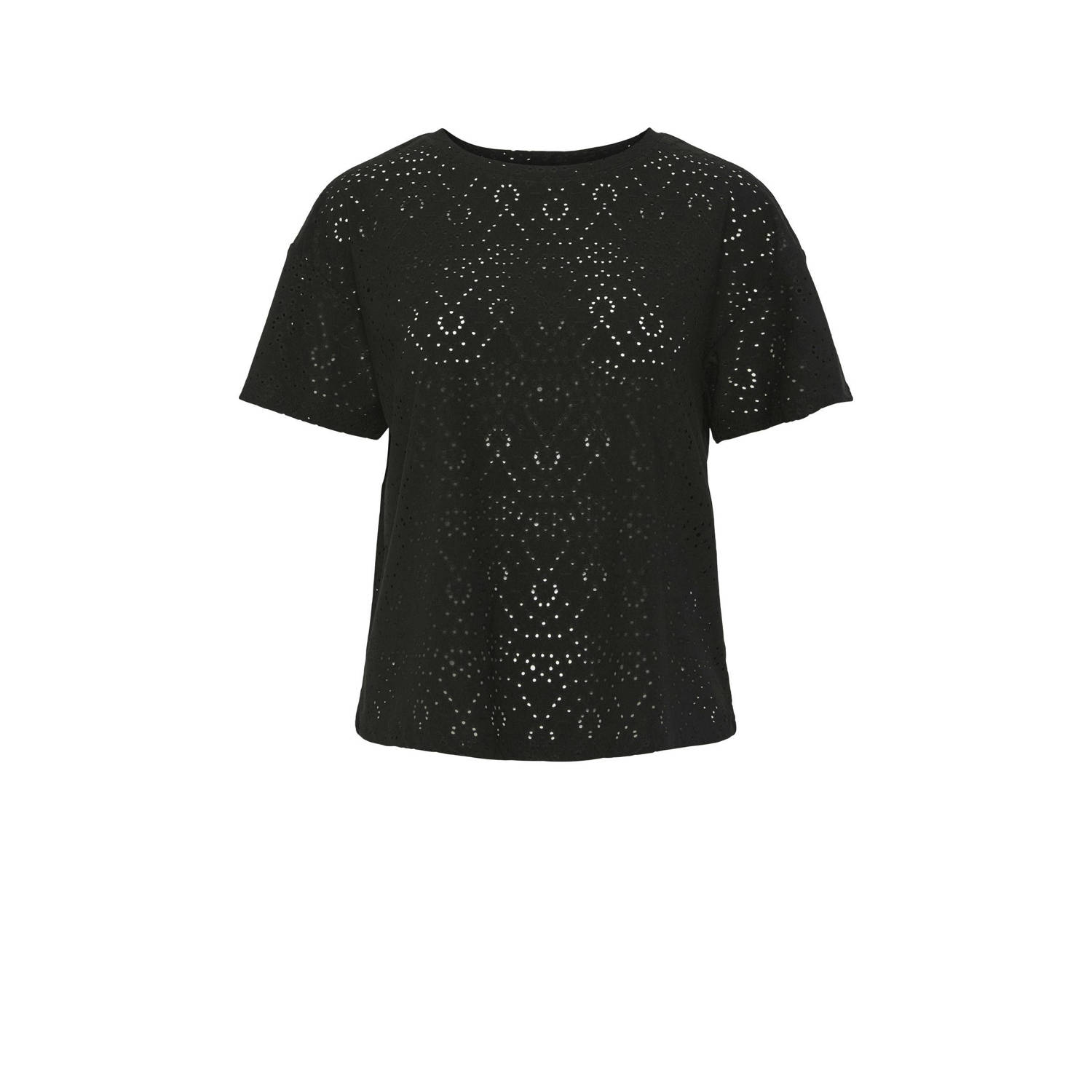Pieces Shirt met korte mouwen PCABBY SS BROD ANG TEE NOOS BC