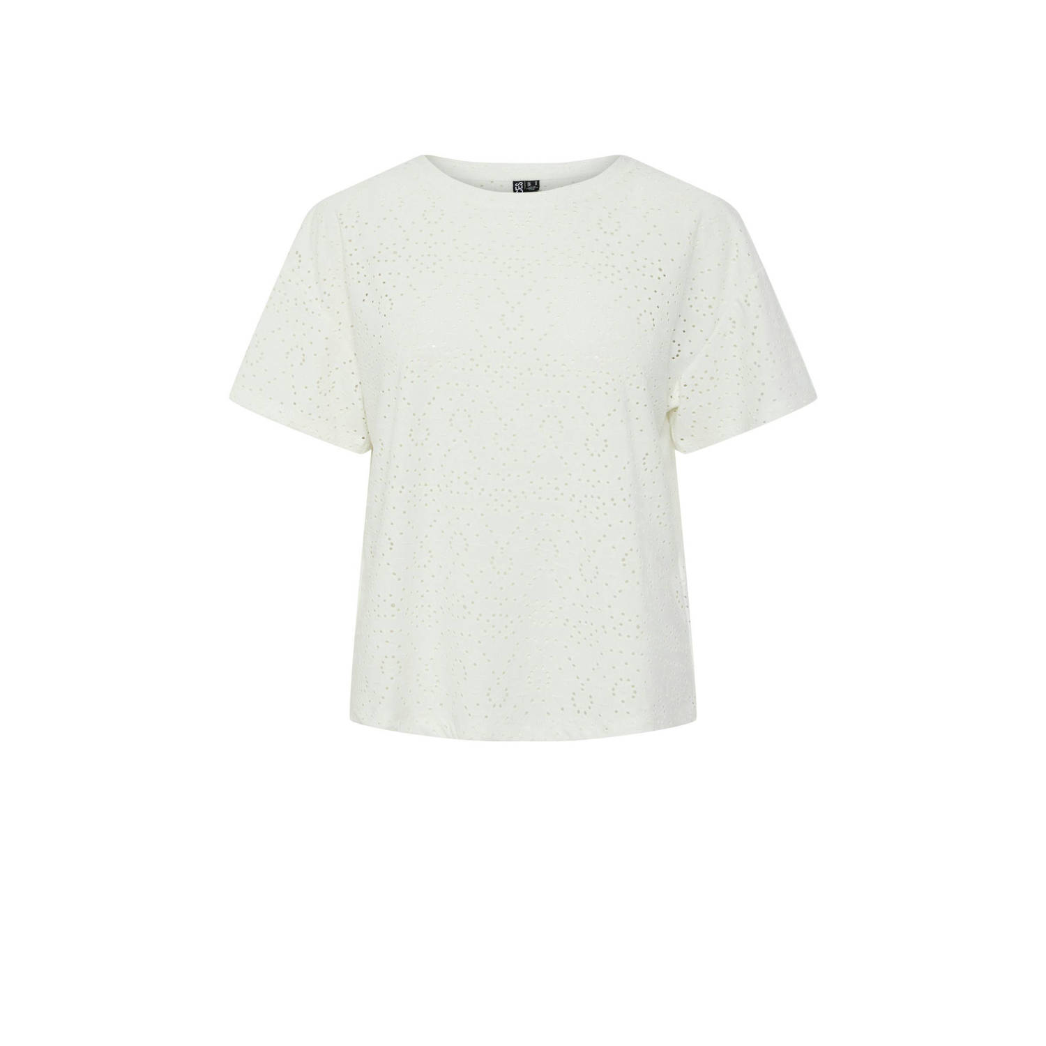 Pieces Shirt met korte mouwen PCABBY SS BROD ANG TEE NOOS BC
