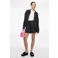 PIECES straight high waist casual short zwart