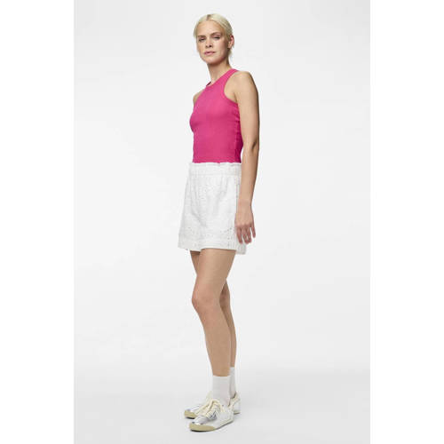 PIECES regular waist casual short wit broderie afbeelding
