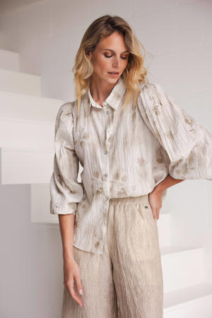 regular waist broek zand