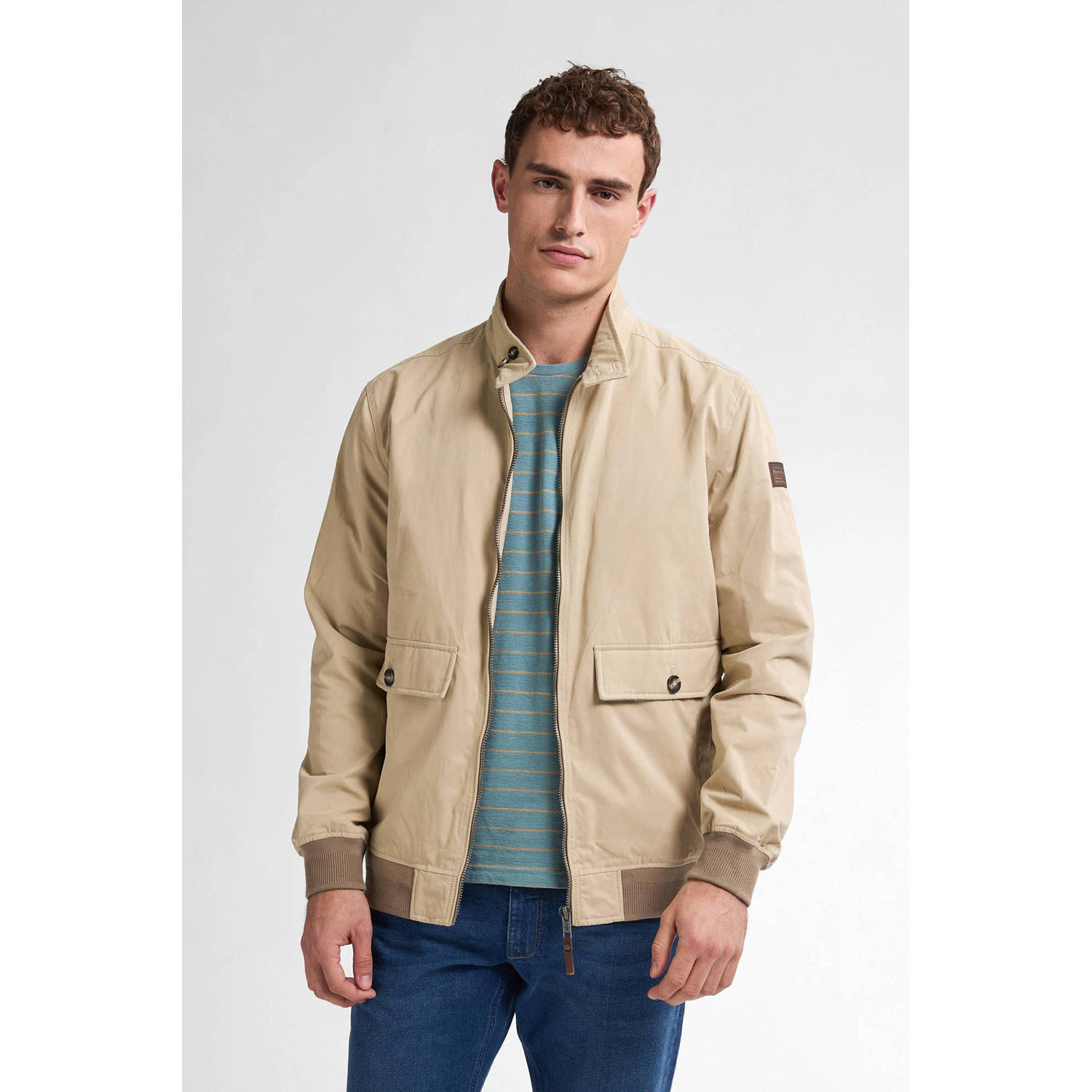 Petrol Industries Trainingsjack Jas Bomber Beige