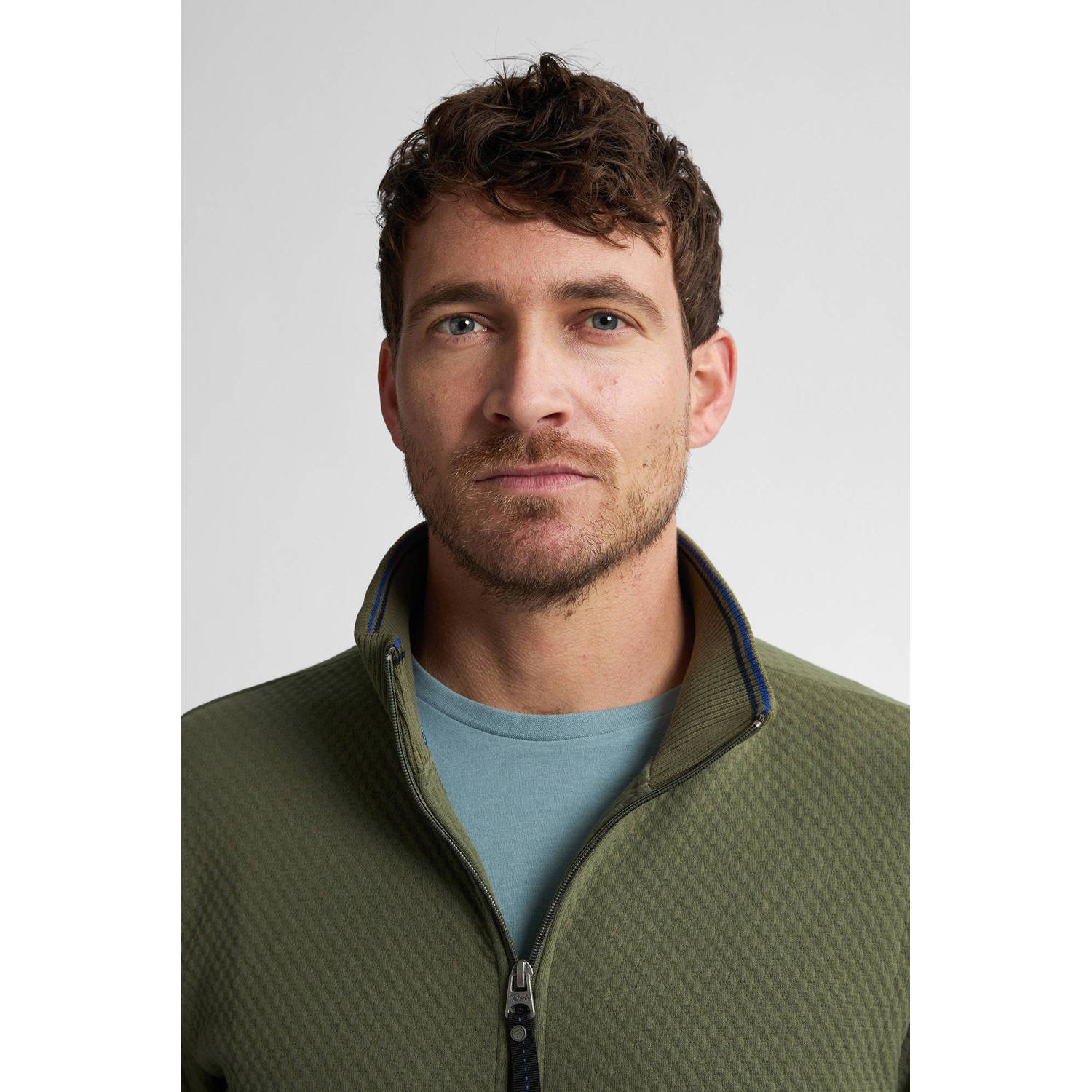 Petrol Industries sweatvest donkergroen