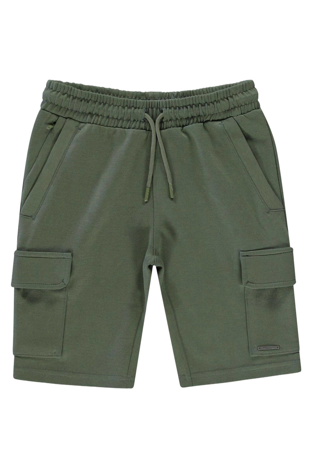 Olijfgroene jongens Cars regular sweatshort van polyester met elastische tailleband met koord en effen