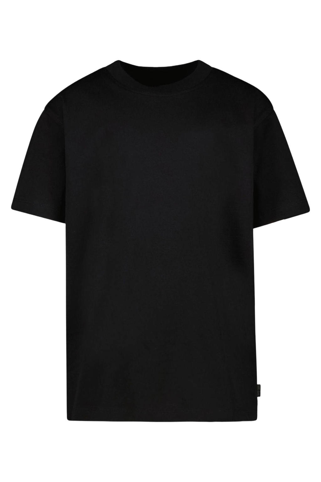 Zwart, roze en witte jongens Cars T-shirt van katoen met backprint, korte mouwen en ronde hals
