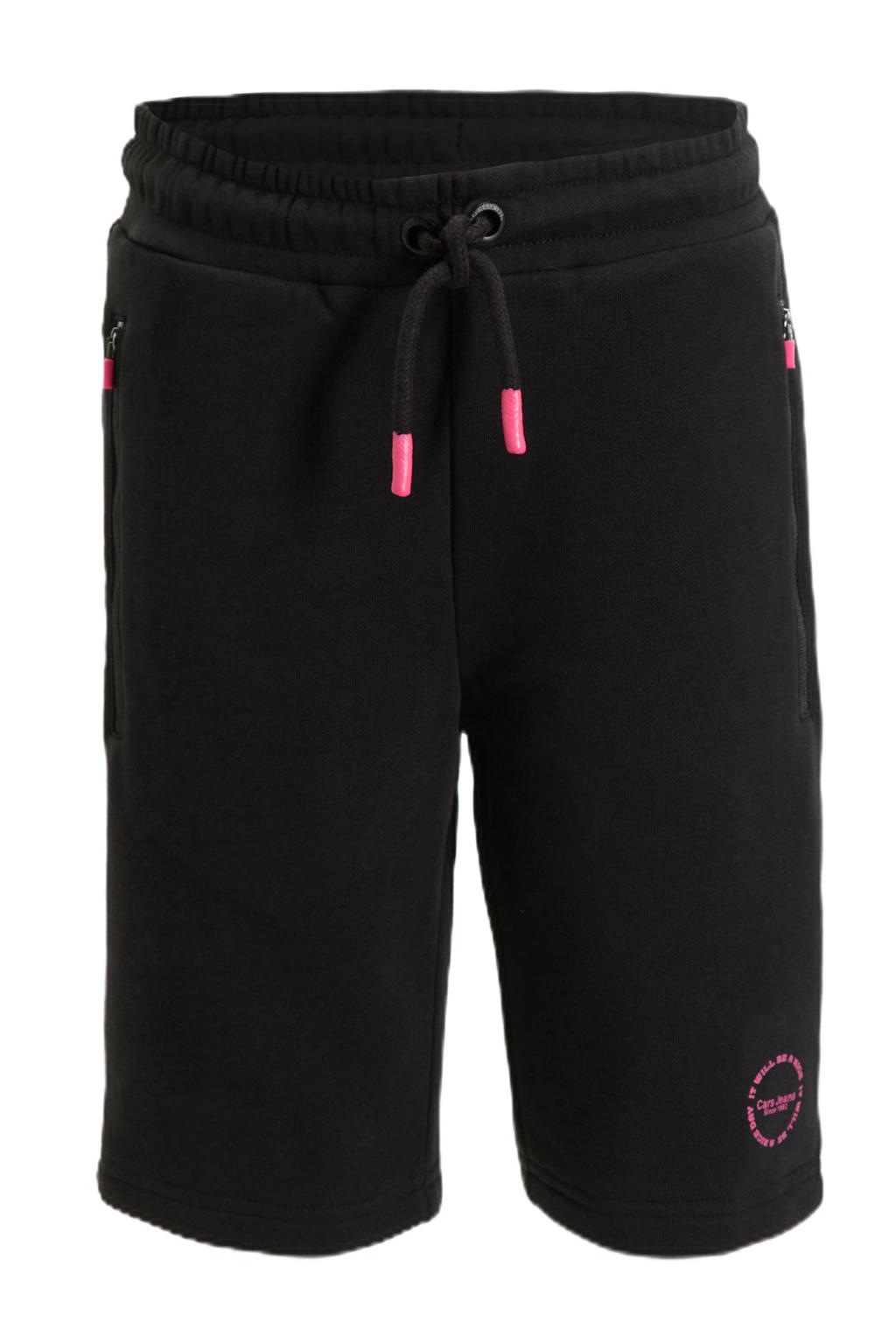 Zwarte jongens Cars regular sweatshort van katoen met elastische tailleband met koord en effen