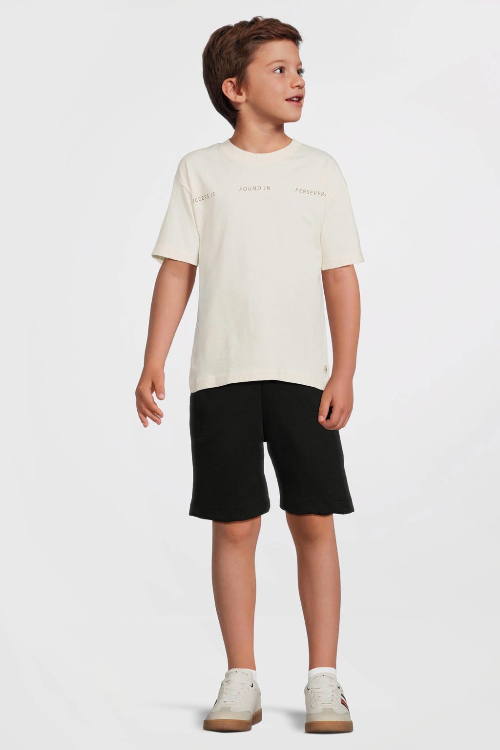 Zwarte jongens Cars regular sweatshort van katoen met elastische tailleband en effen