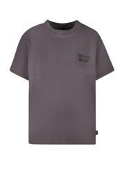 thumbnail: Antraciete jongens Cars T-shirt van katoen met logo dessin, korte mouwen en ronde hals