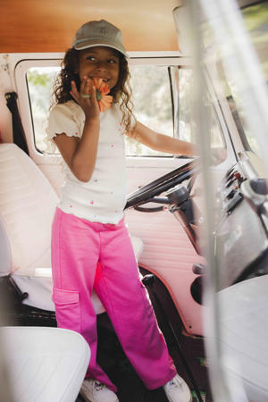 relaxed cargo broek fuchsia