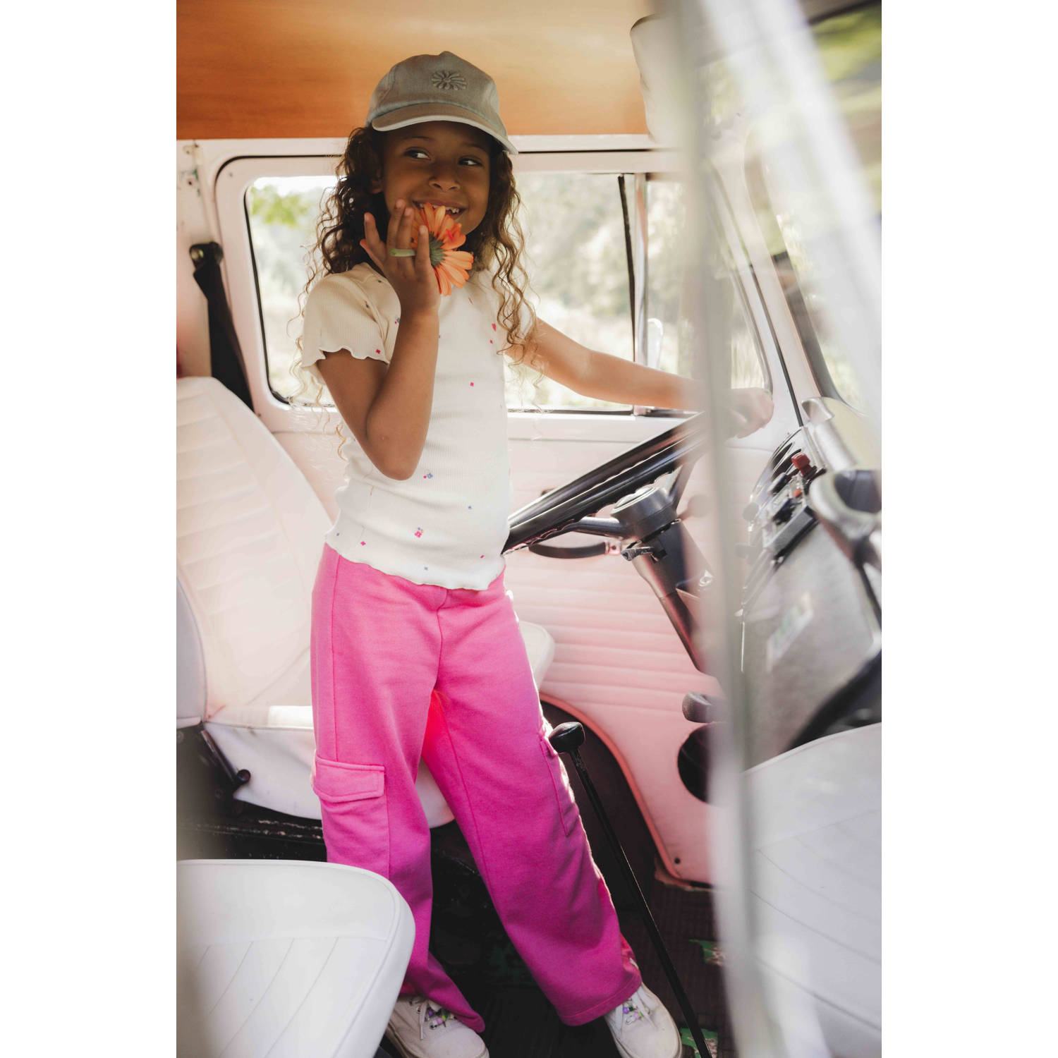 LOOXS little relaxed cargo broek fuchsia