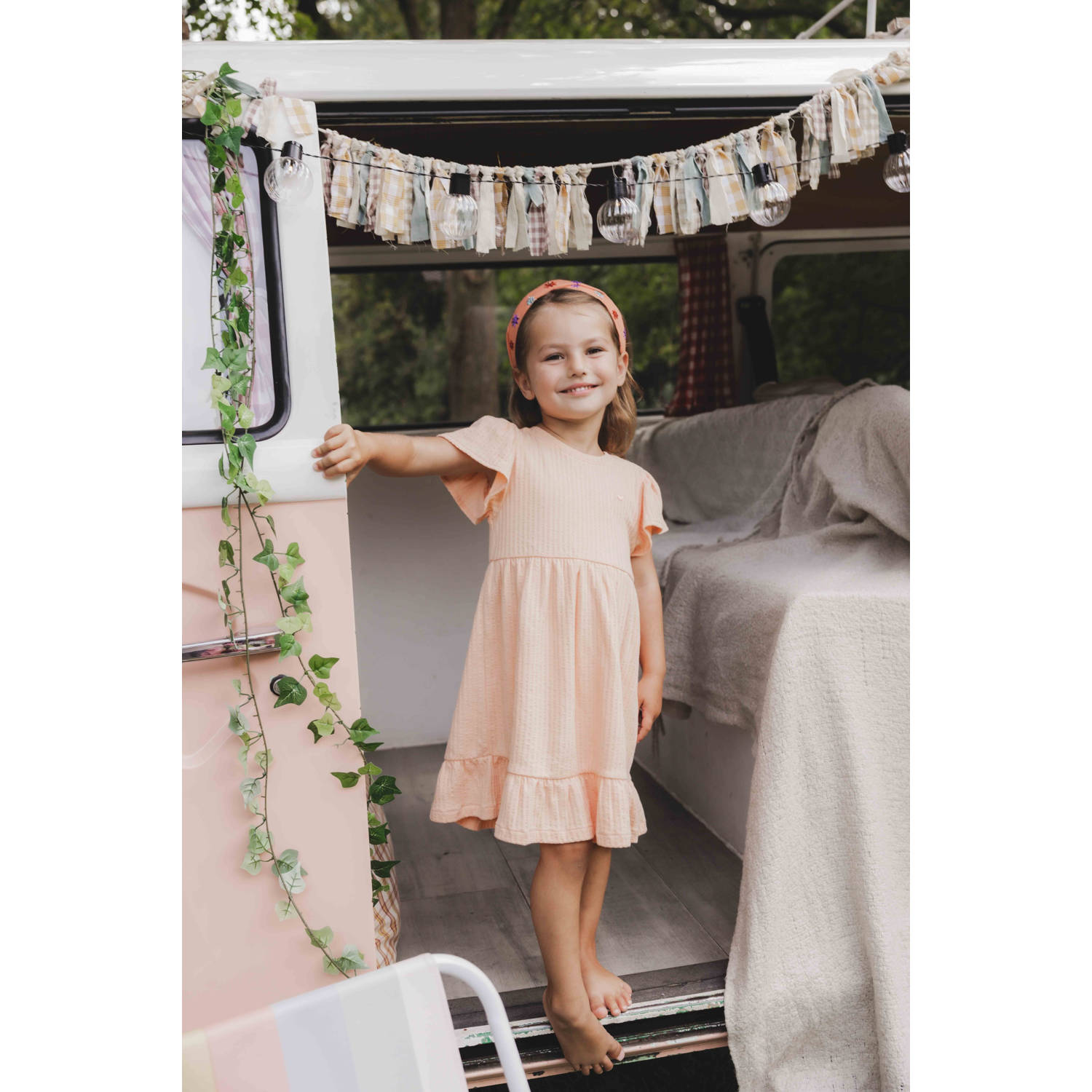 LOOXS little korte jurk oranje