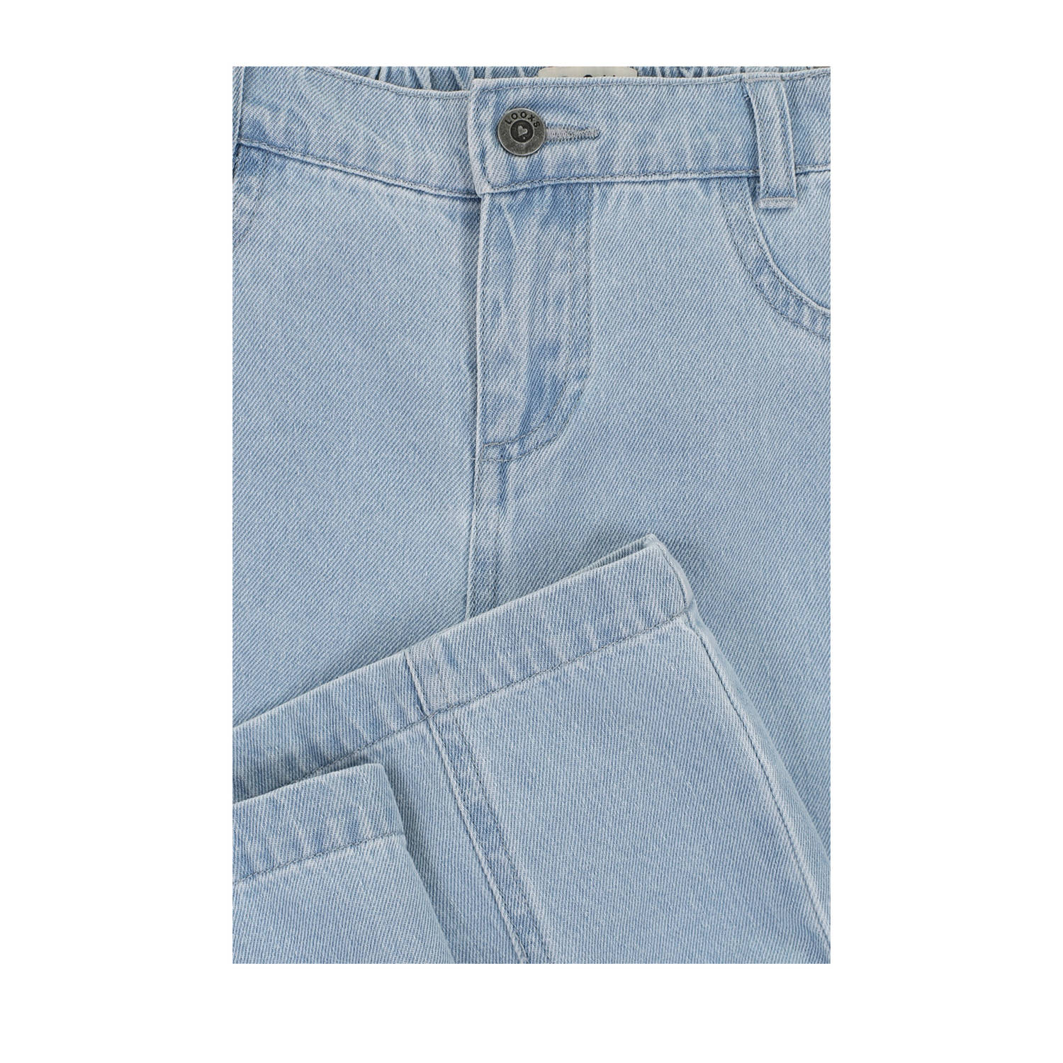 LOOXS little wide leg jeans light blue denim