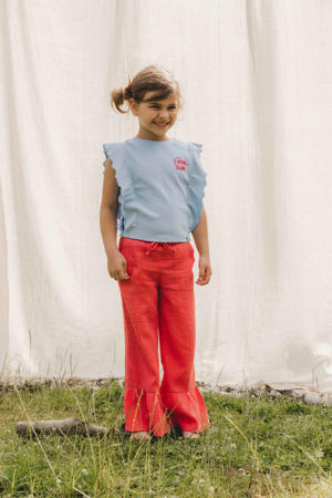 loose flared broek rood