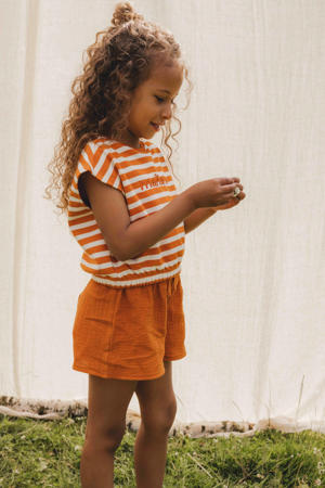 loose casual short oranje