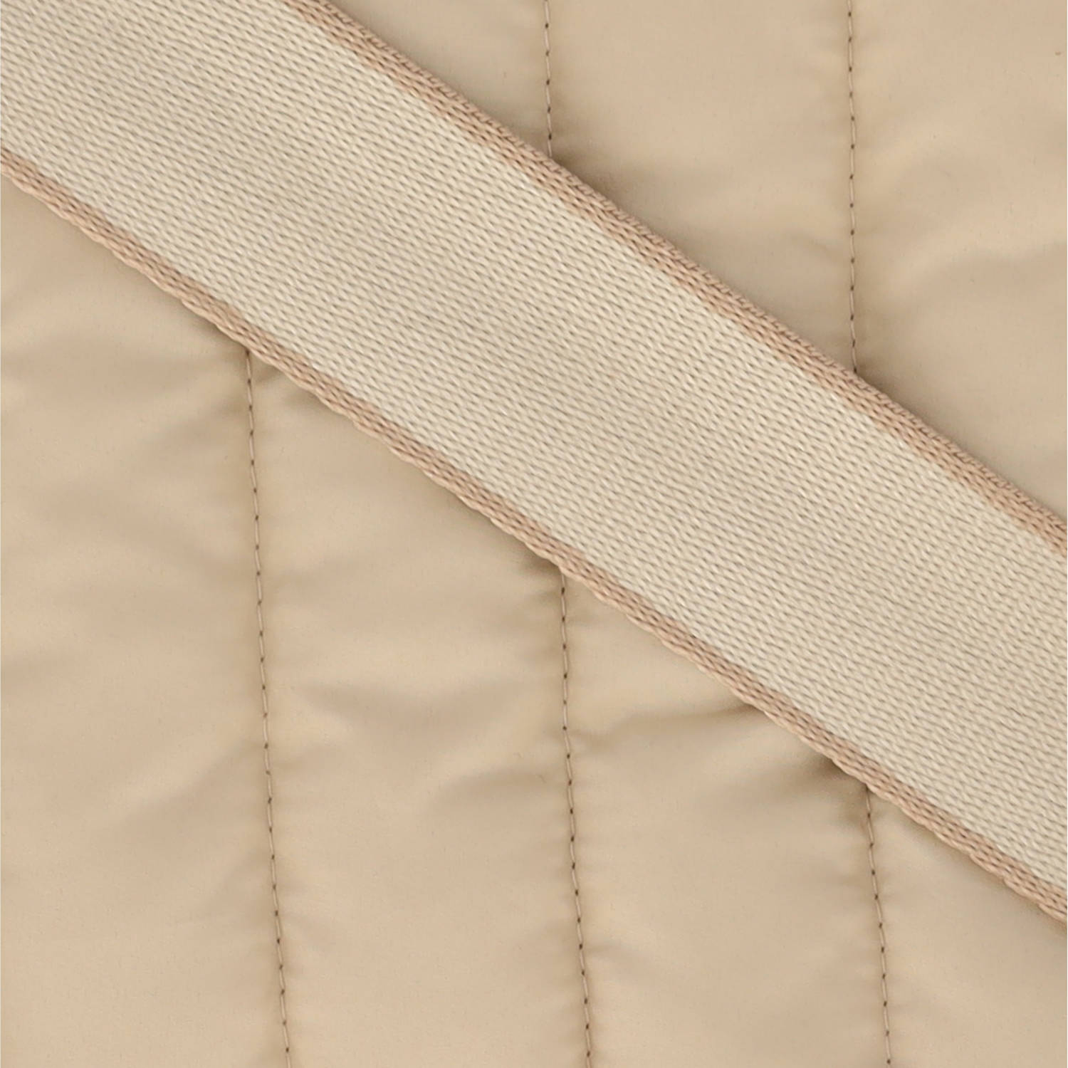 Sarlini doorgestikte crossbody tas beige