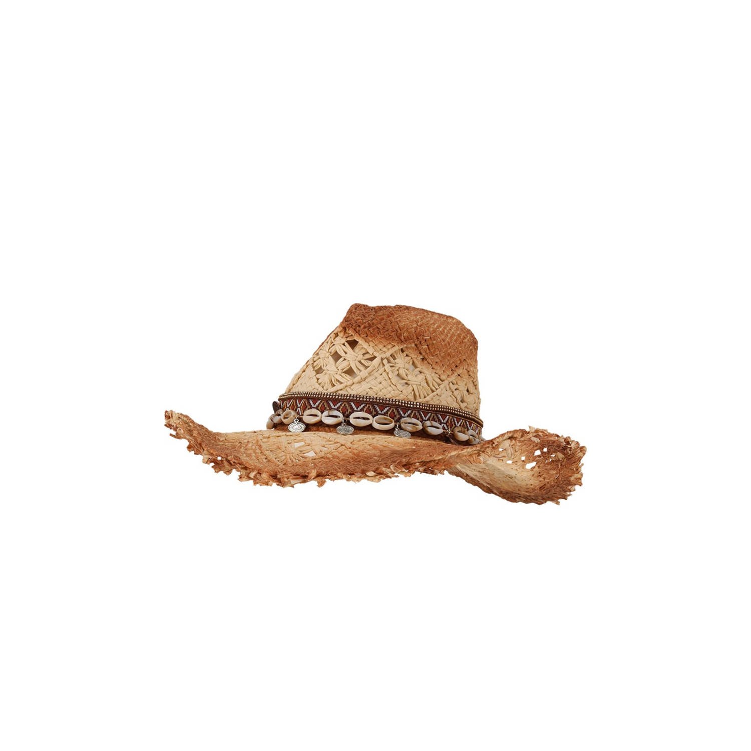 Sarlini crochet cowboyhoed naturel bruin
