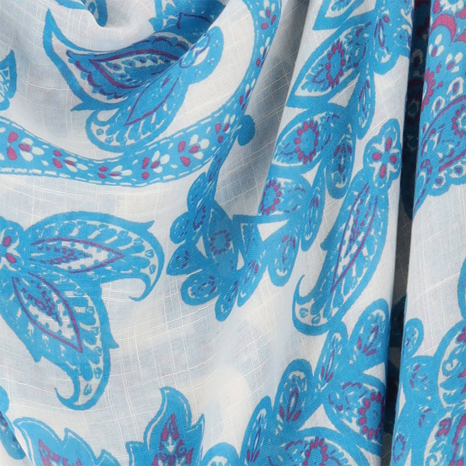 Sarlini sjaal met paisley print blauw