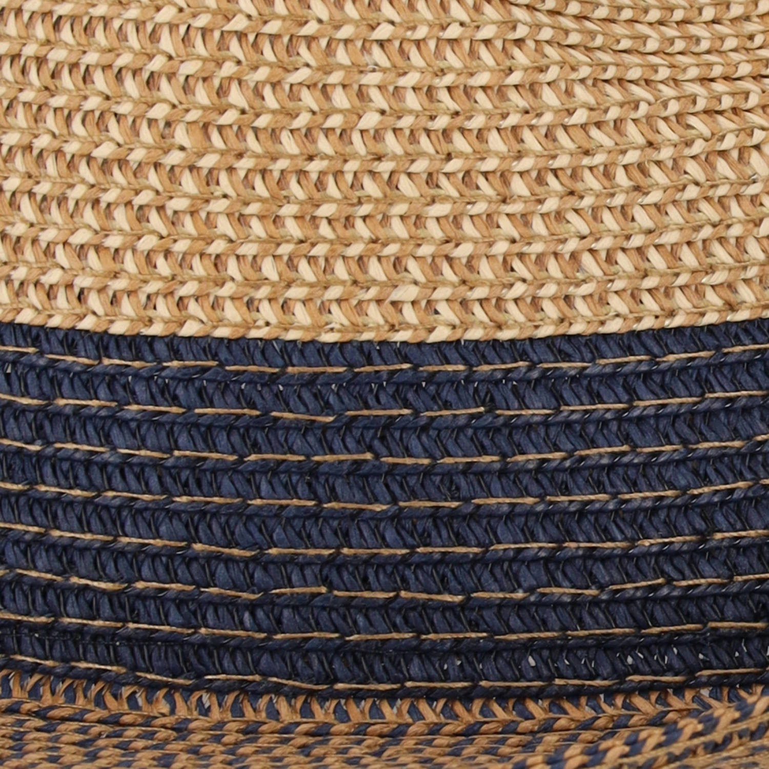 Sarlini zonnehoed naturel donkerblauw
