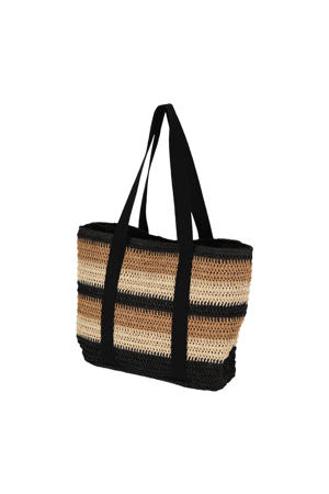  strandtas naturel/zwart