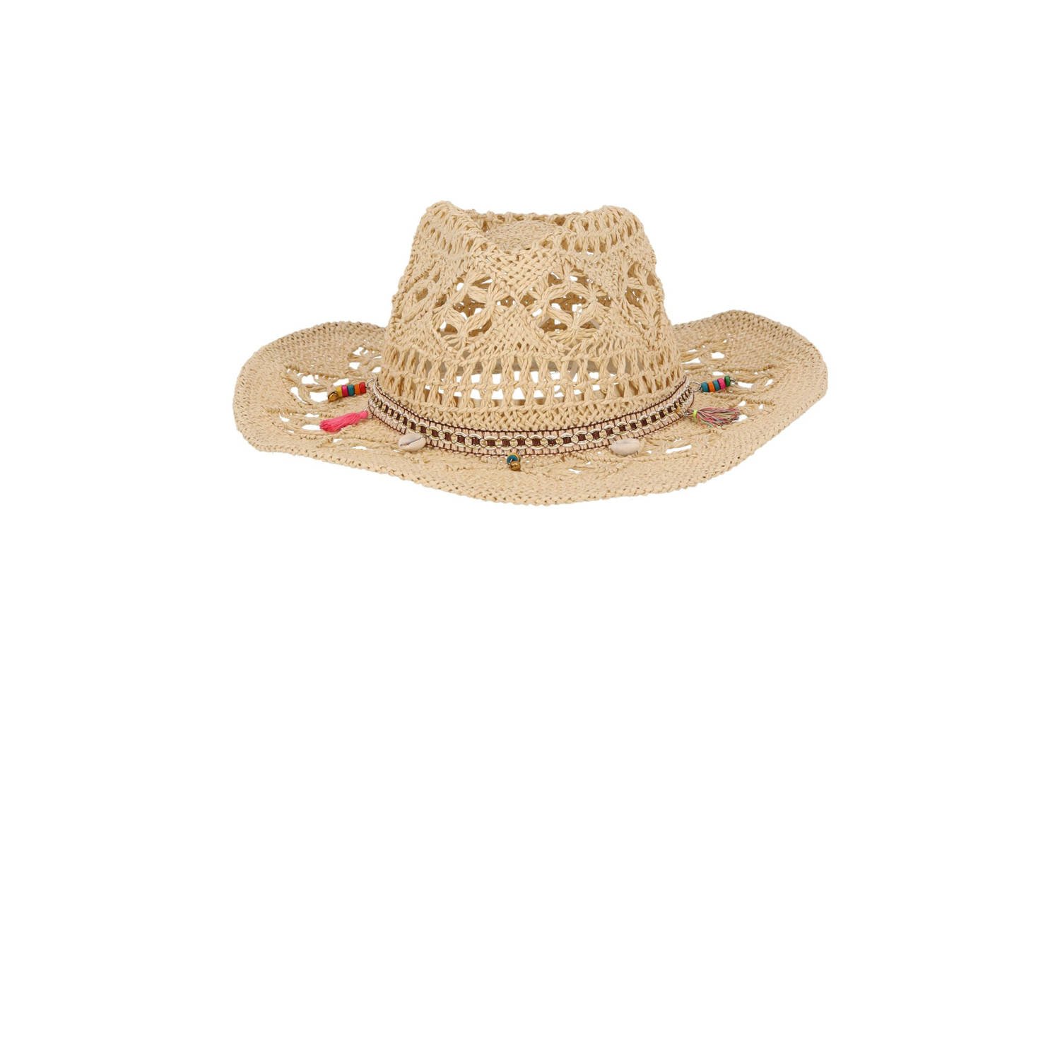 Sarlini gehaakte cowboyhoed naturel
