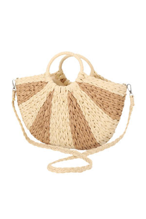  raffia handtas naturel/ecru