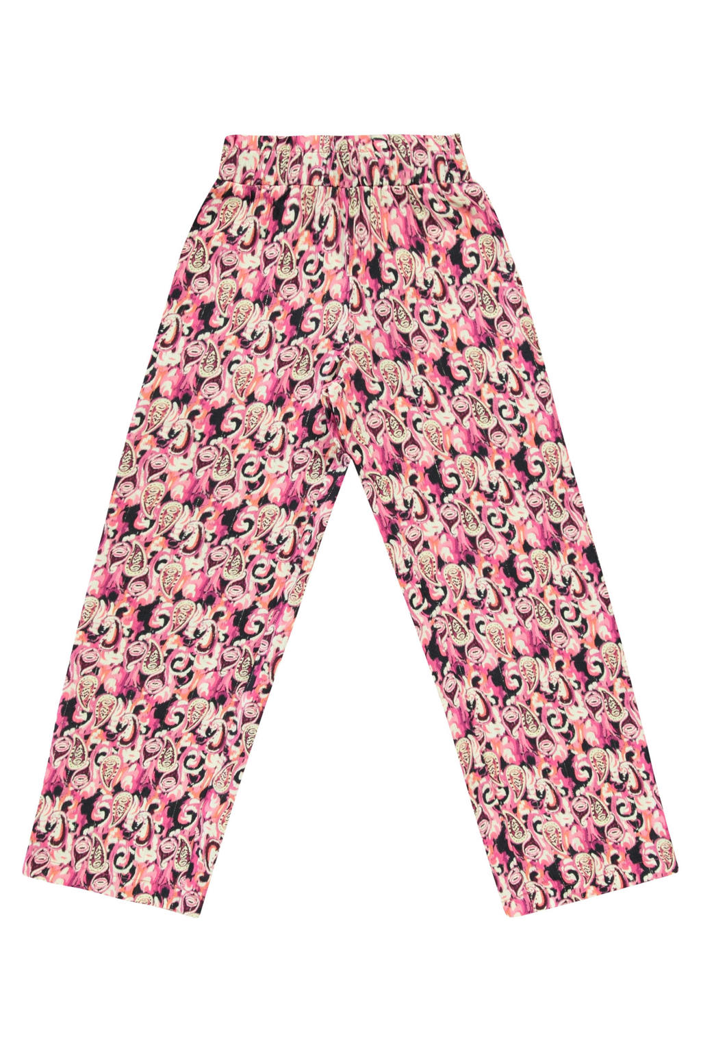 Roze, ecru en oudroze meisjes Cars loose casual broek van katoen met elastische tailleband